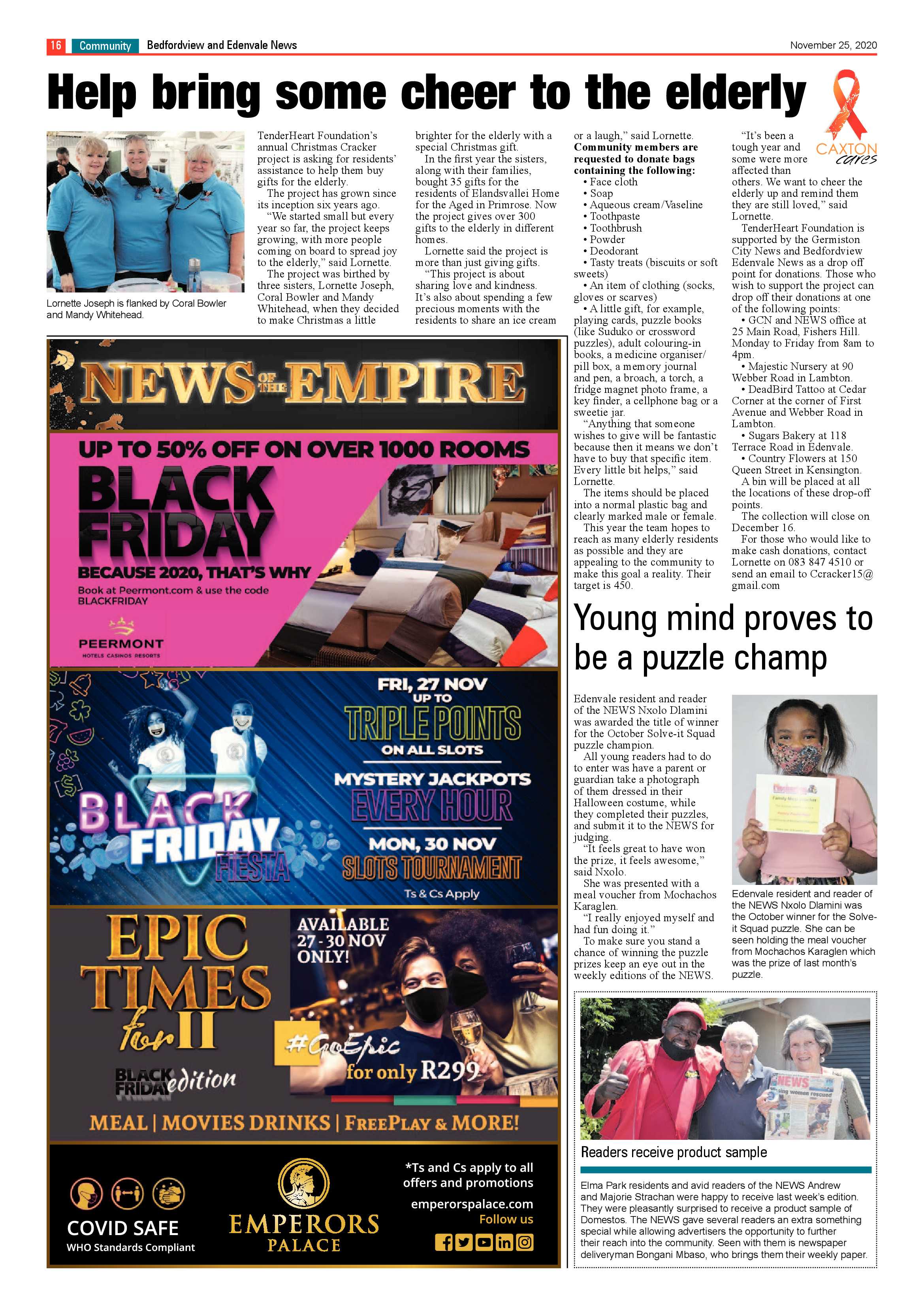 Bedford and Edenvale News 25  November 2020 page 16