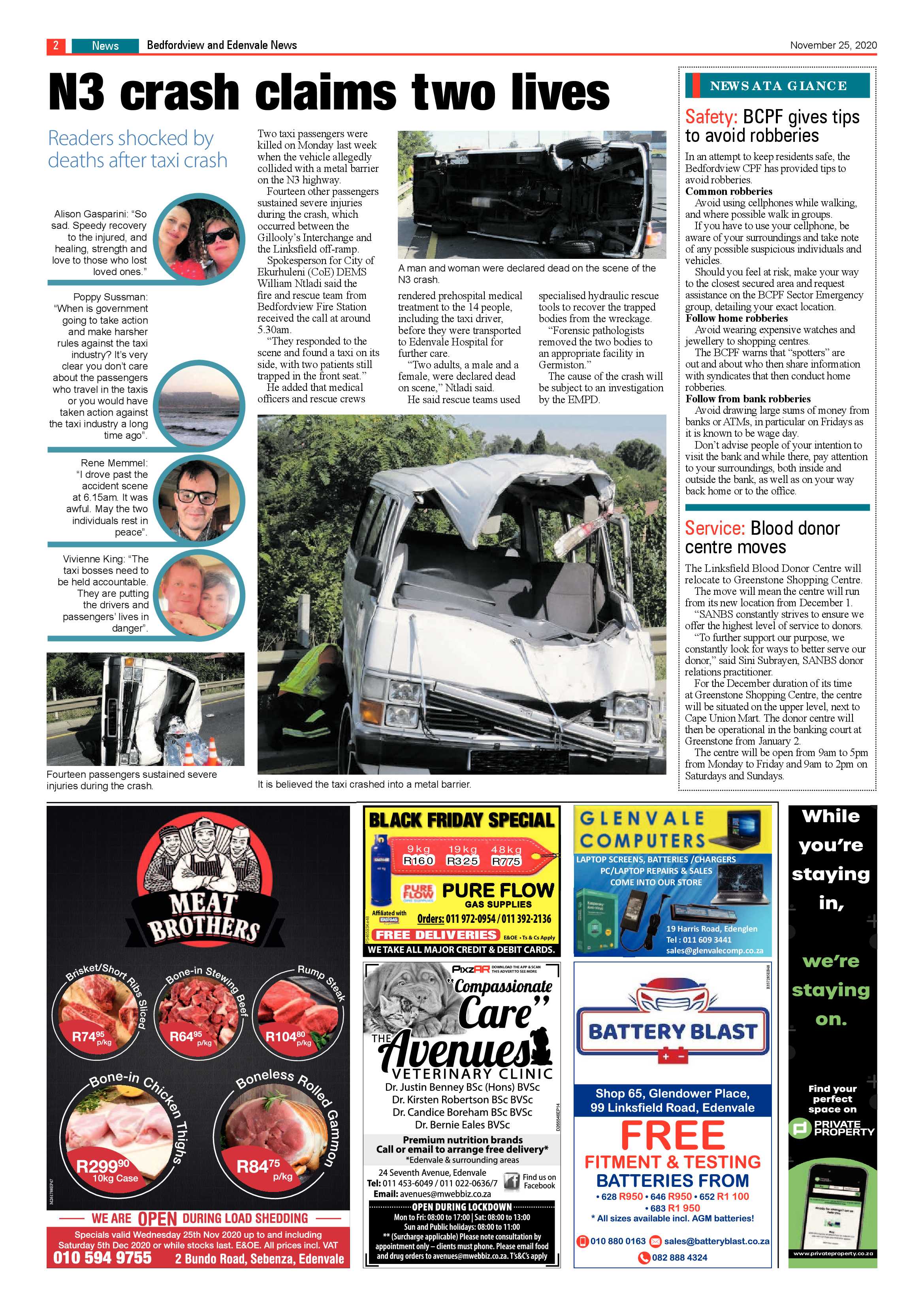 Bedford and Edenvale News 25  November 2020 page 2