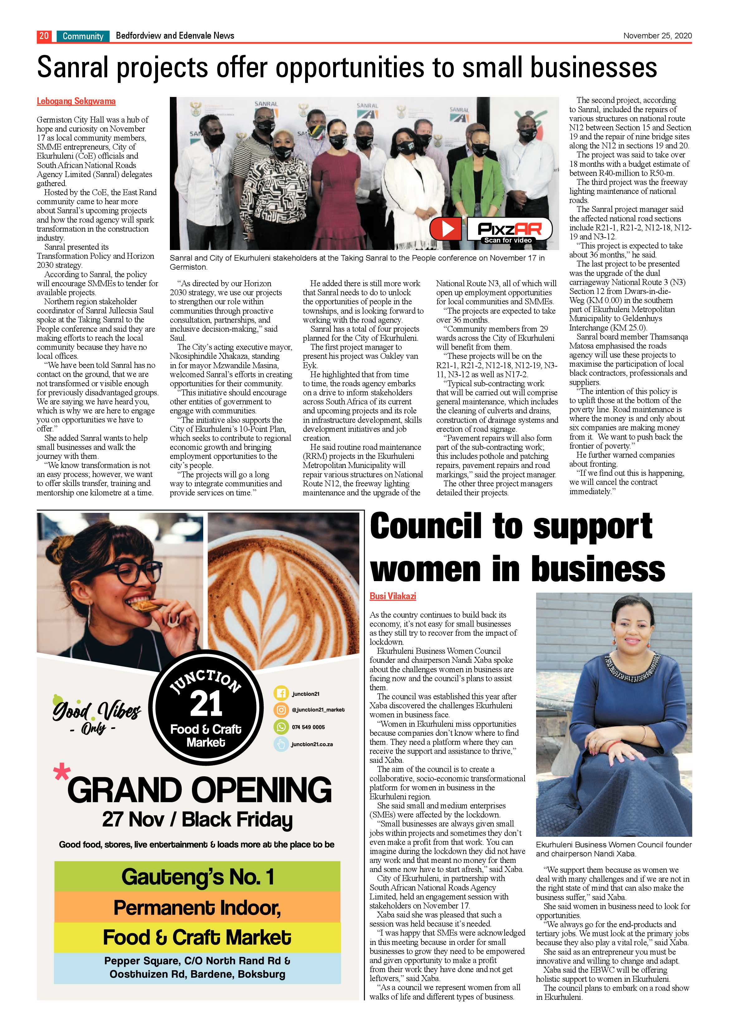 Bedford and Edenvale News 25  November 2020 page 20
