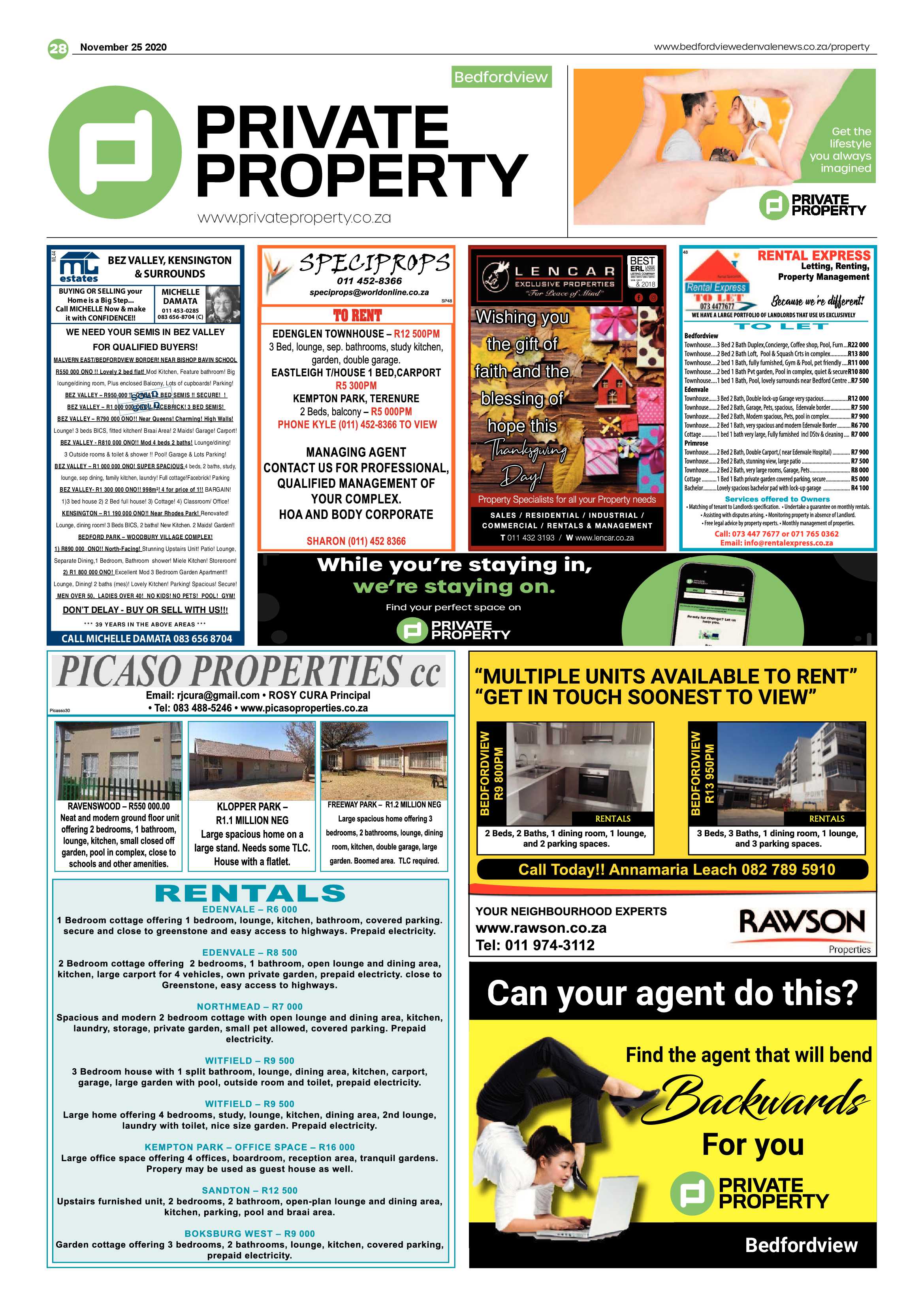 Bedford and Edenvale News 25  November 2020 page 28
