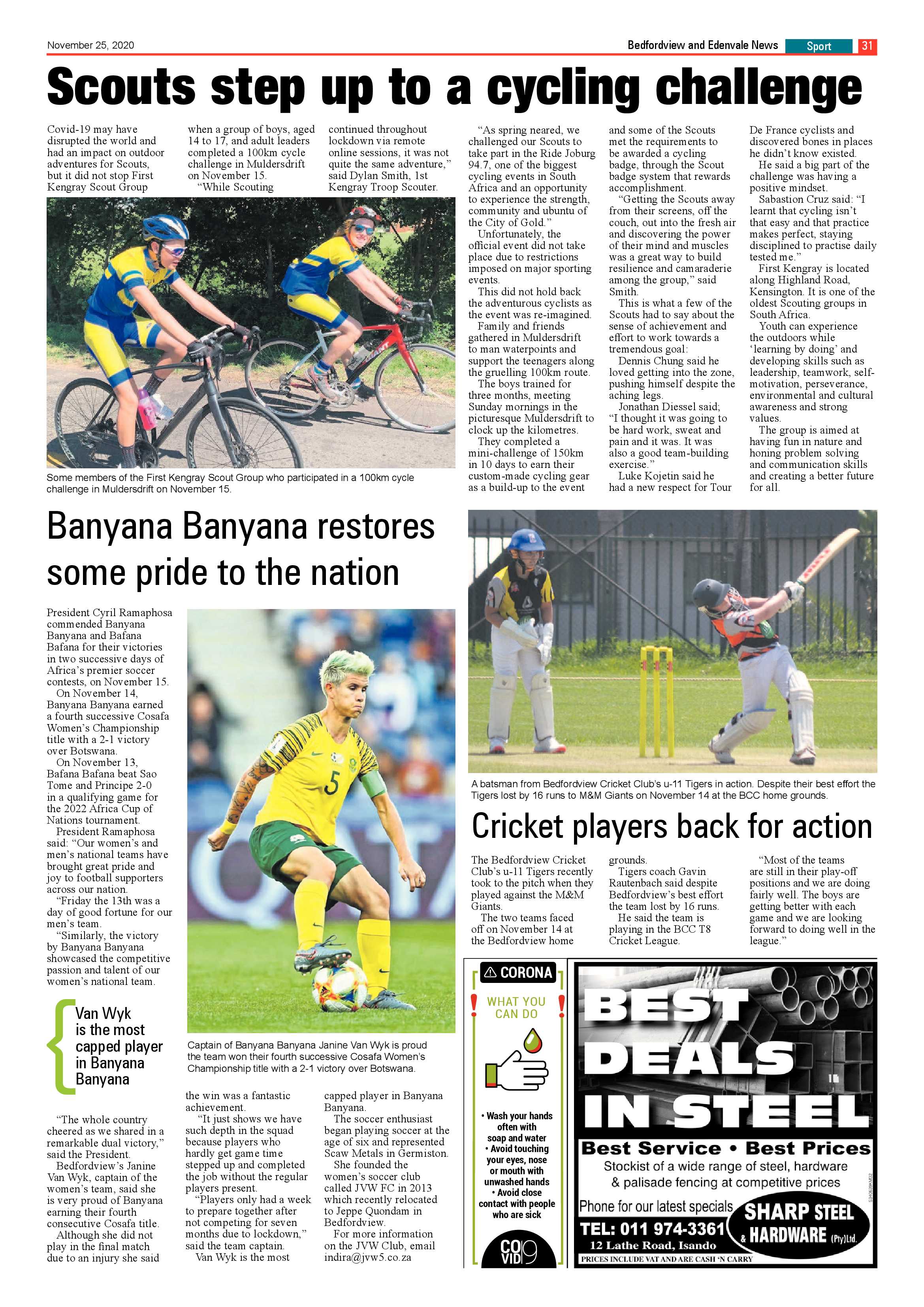 Bedford and Edenvale News 25  November 2020 page 31