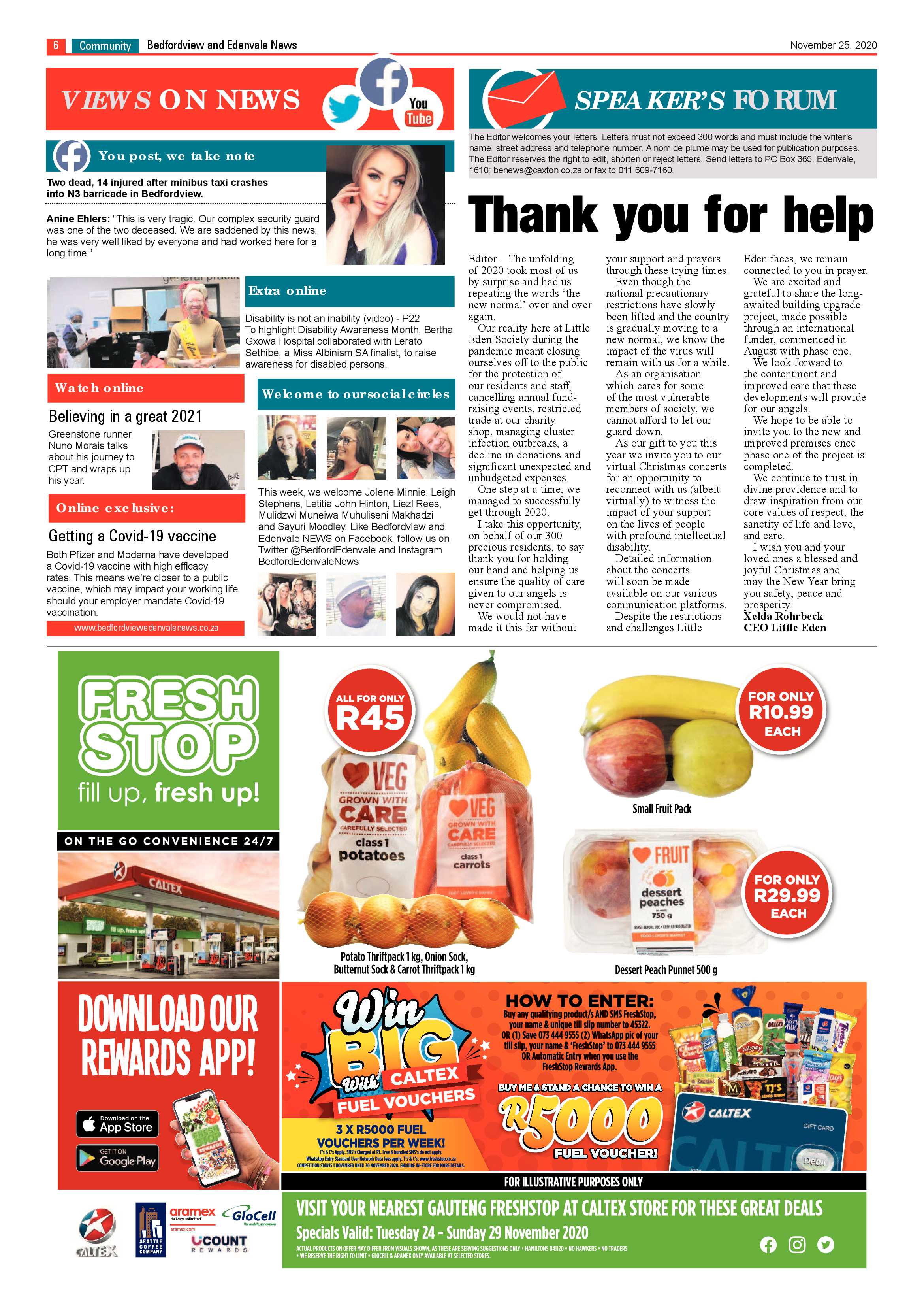 Bedford and Edenvale News 25  November 2020 page 6