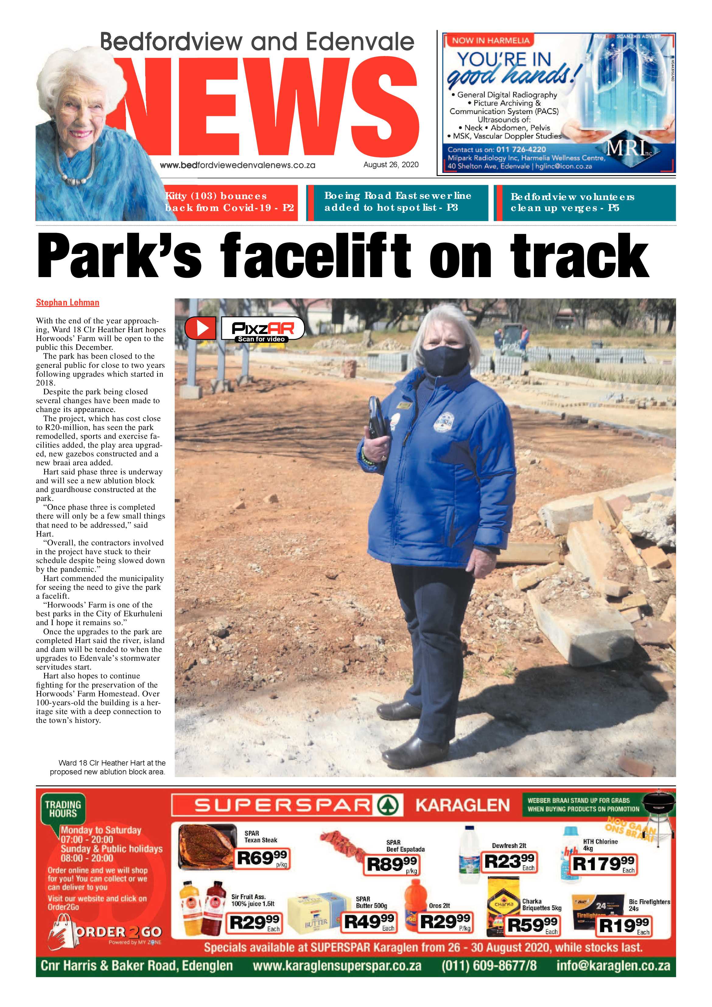 Bedford and Edenvale News 26 August 2020 page 1