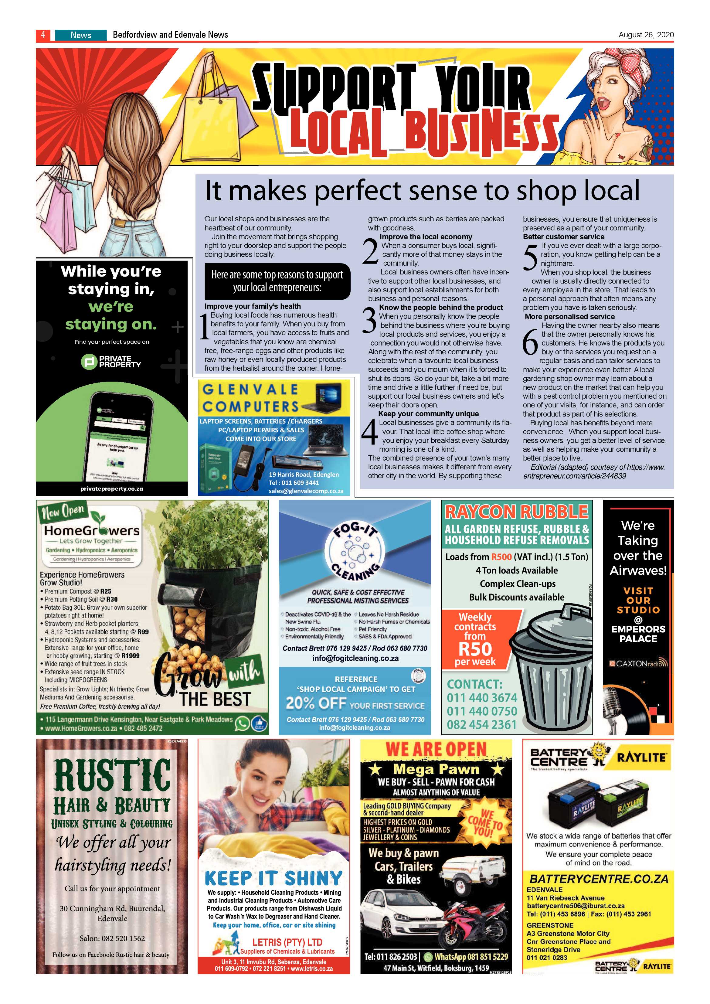 Bedford and Edenvale News 26 August 2020 page 4