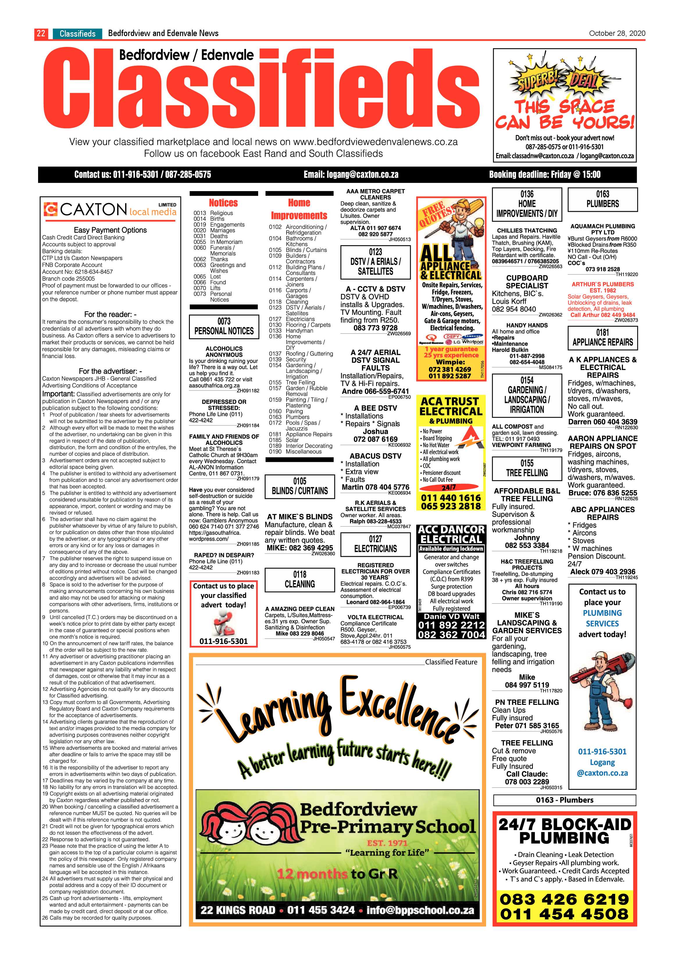 Bedford and Edenvale News 28 October 2020 page 22