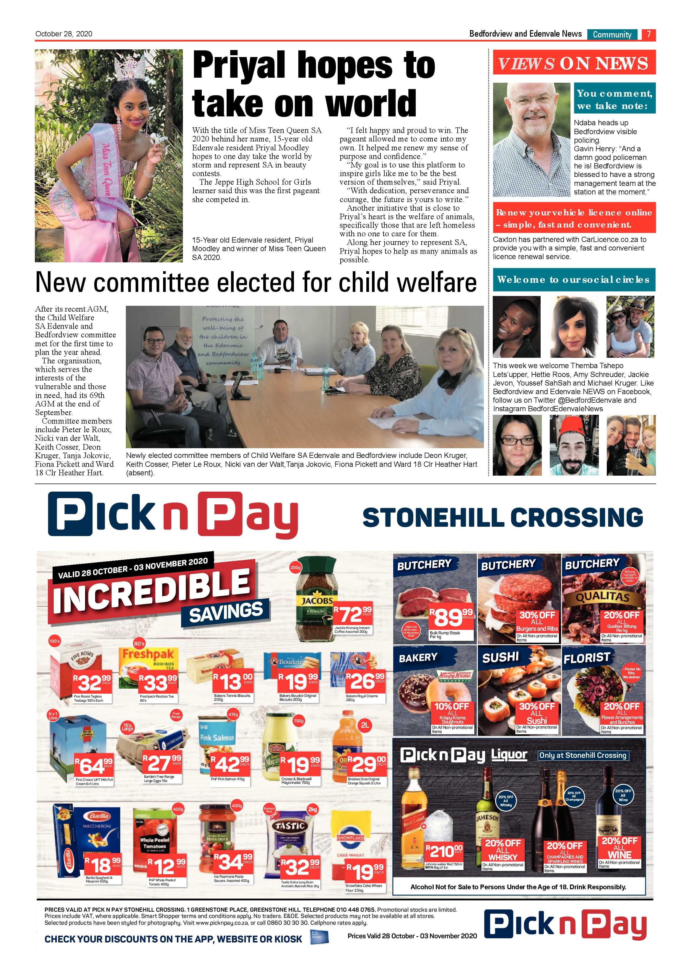 Bedford and Edenvale News 28 October 2020 page 7