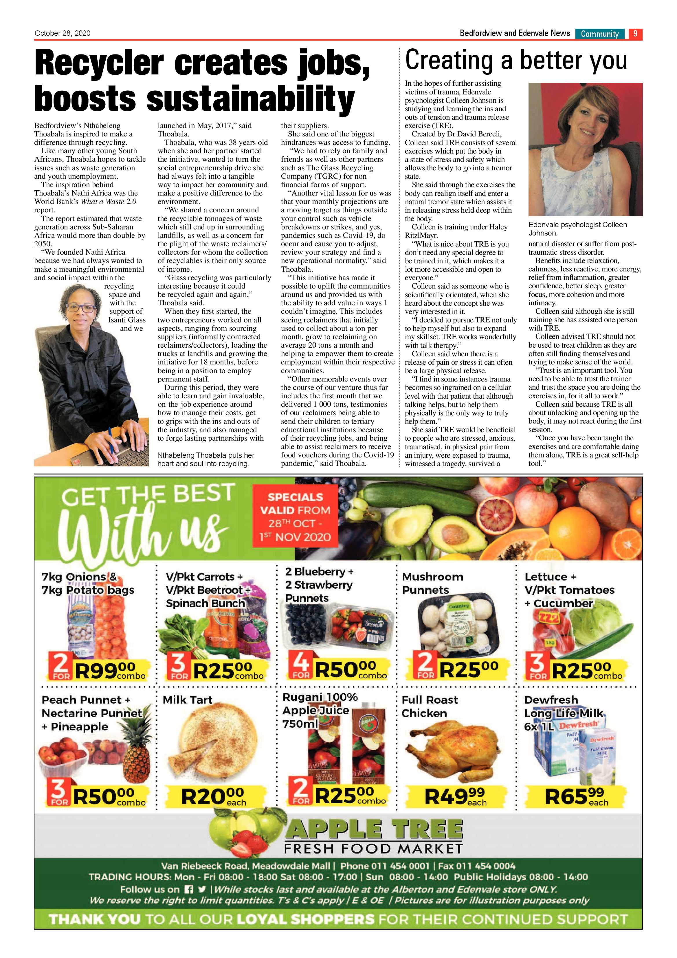 Bedford and Edenvale News 28 October 2020 page 9