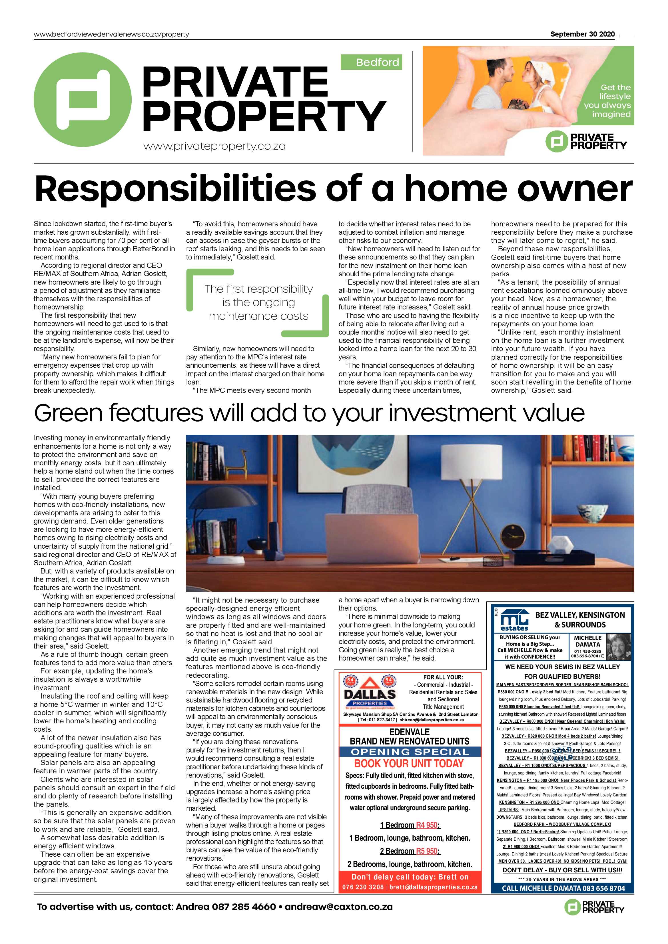 Bedford and Edenvale News 30 September 2020 page 11