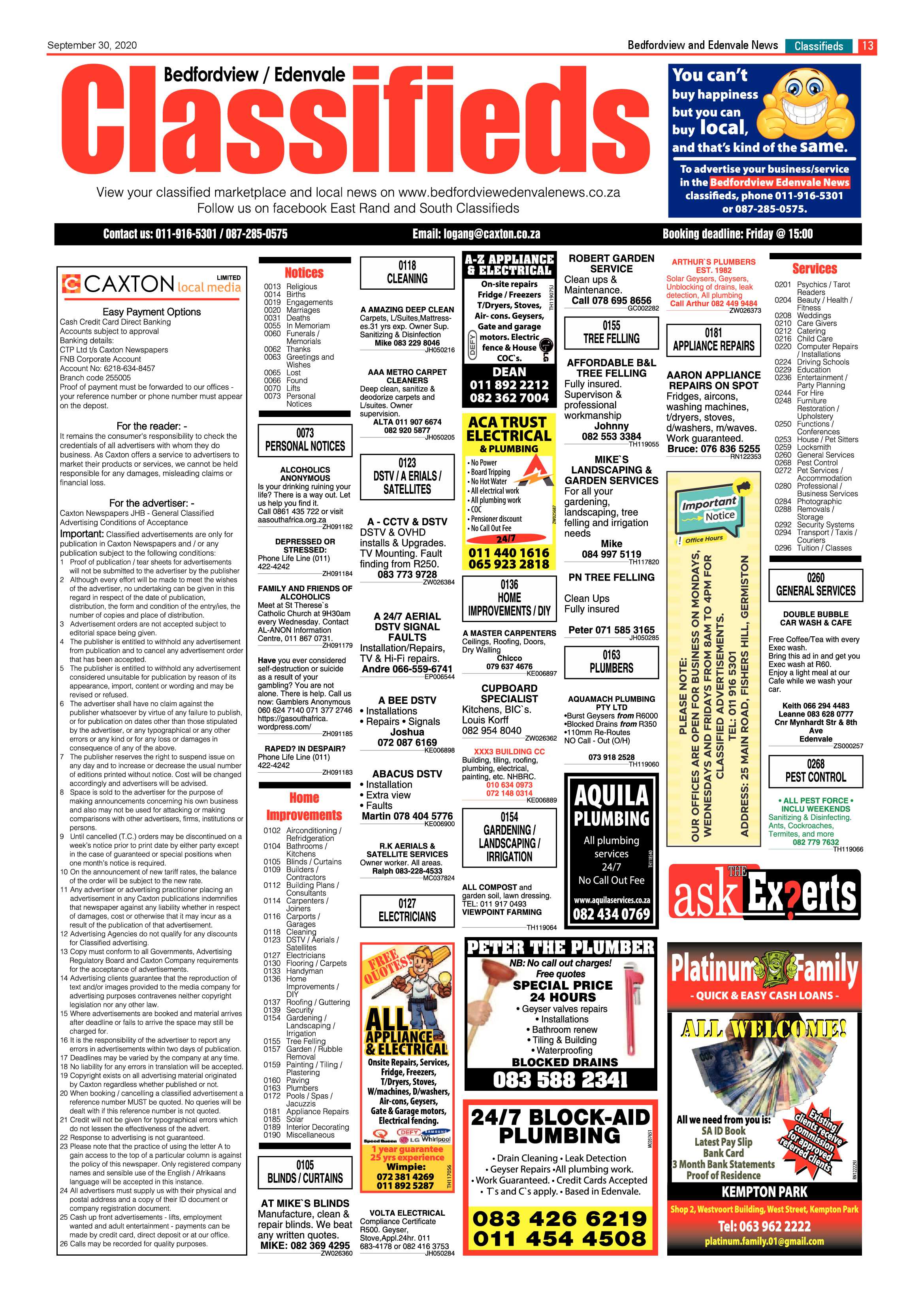 Bedford and Edenvale News 30 September 2020 page 13