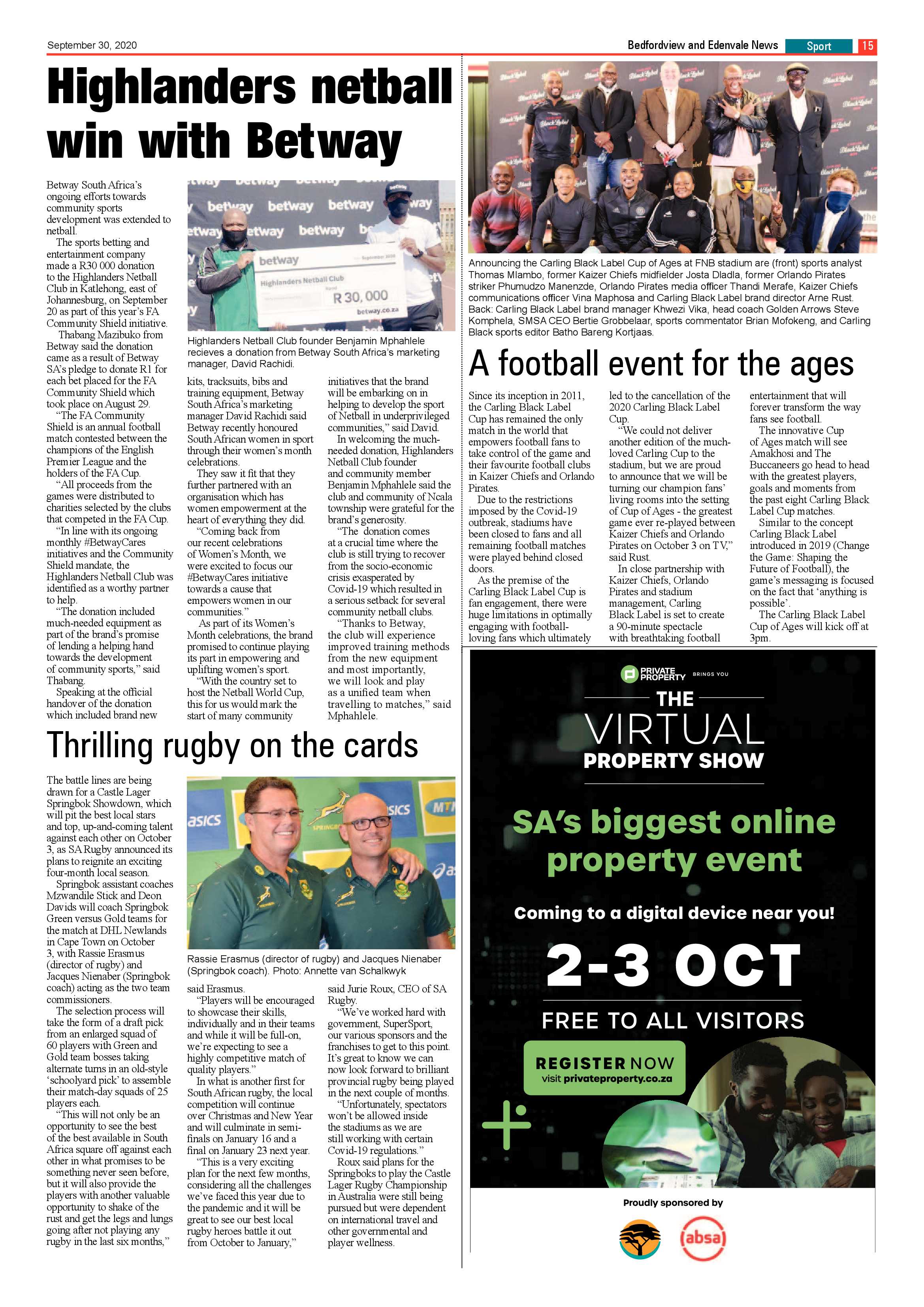 Bedford and Edenvale News 30 September 2020 page 15