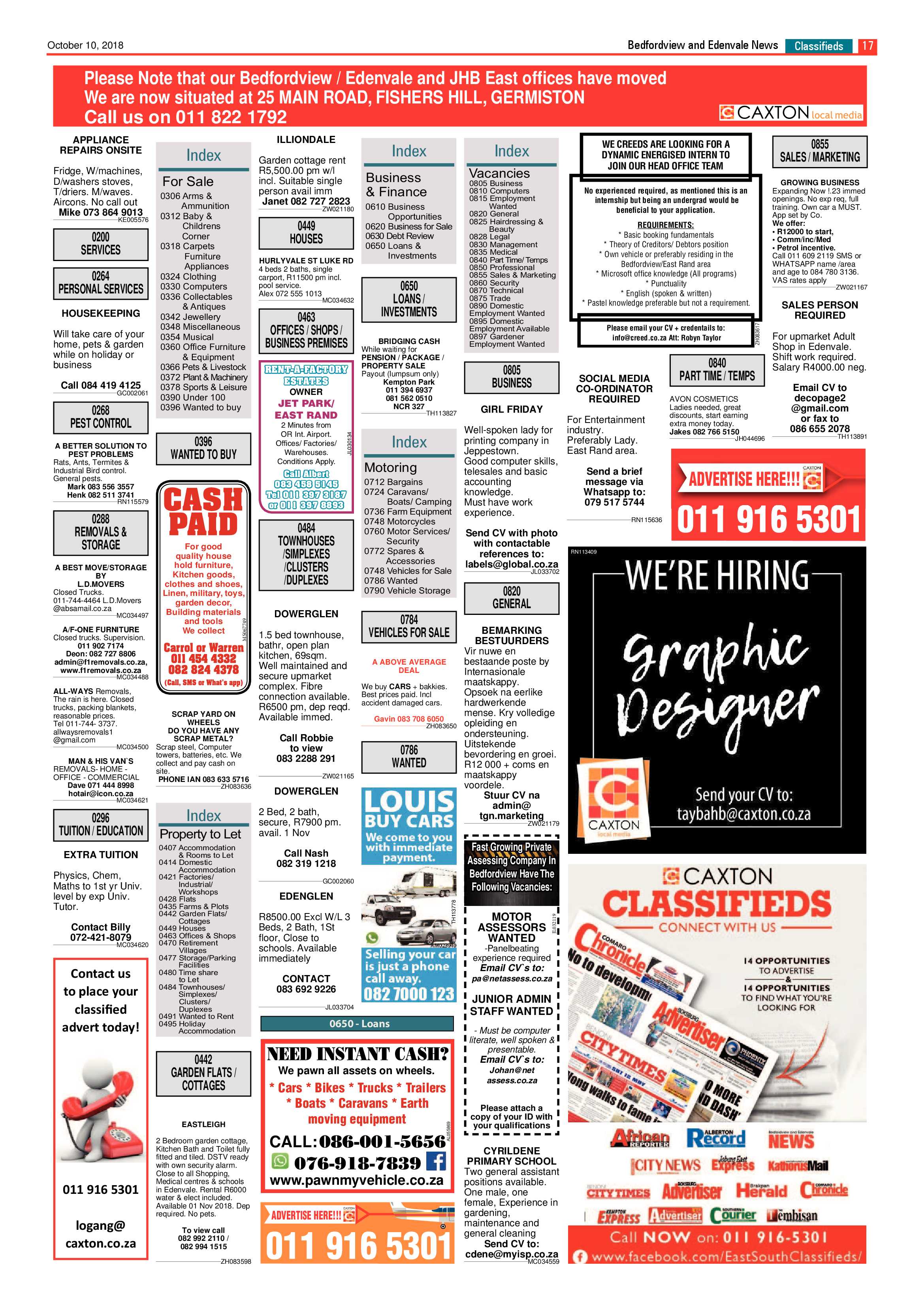Bedford and Edenvale news 10 October 2018 page 17