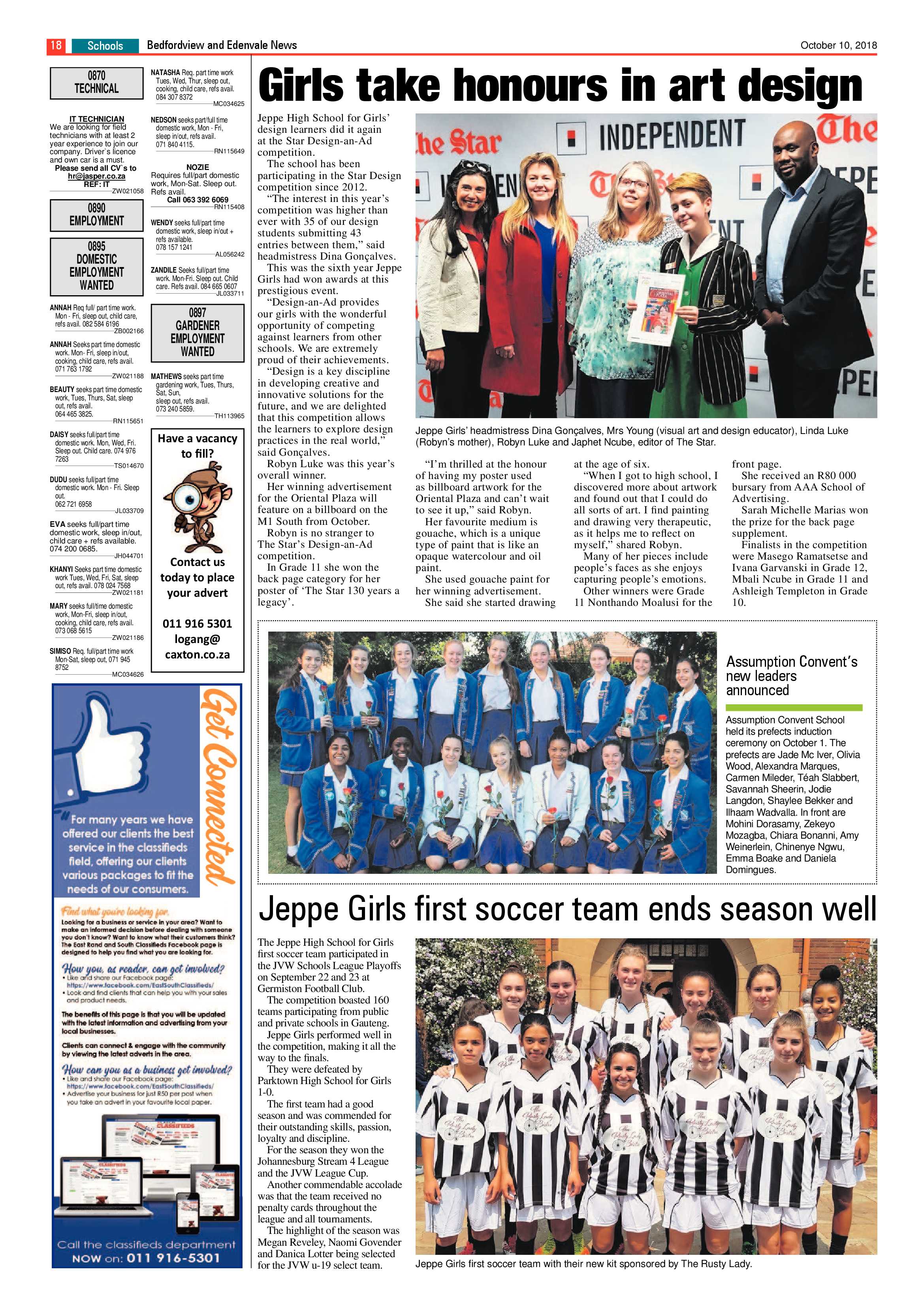 Bedford and Edenvale news 10 October 2018 page 18
