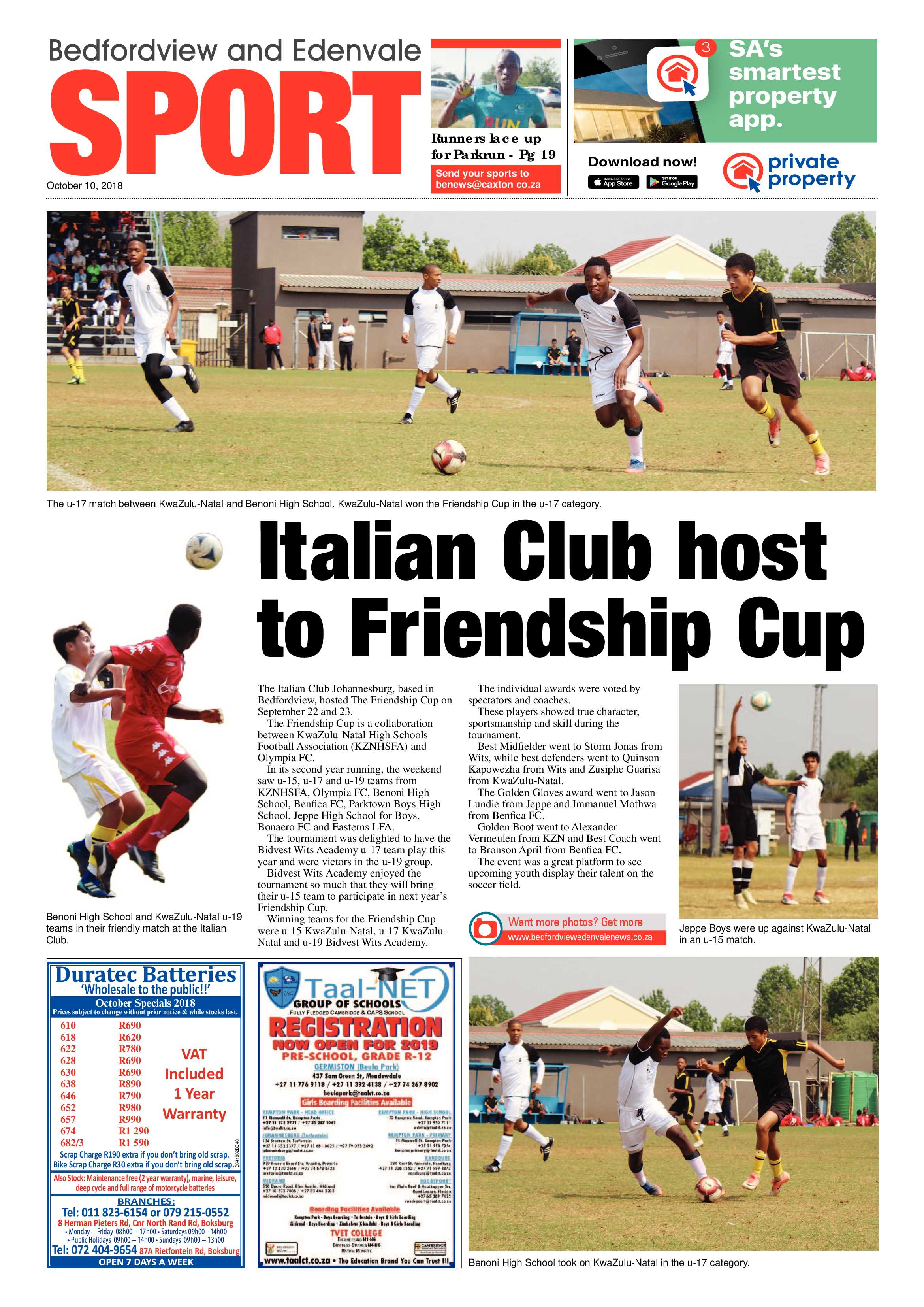 Bedford and Edenvale news 10 October 2018 page 20