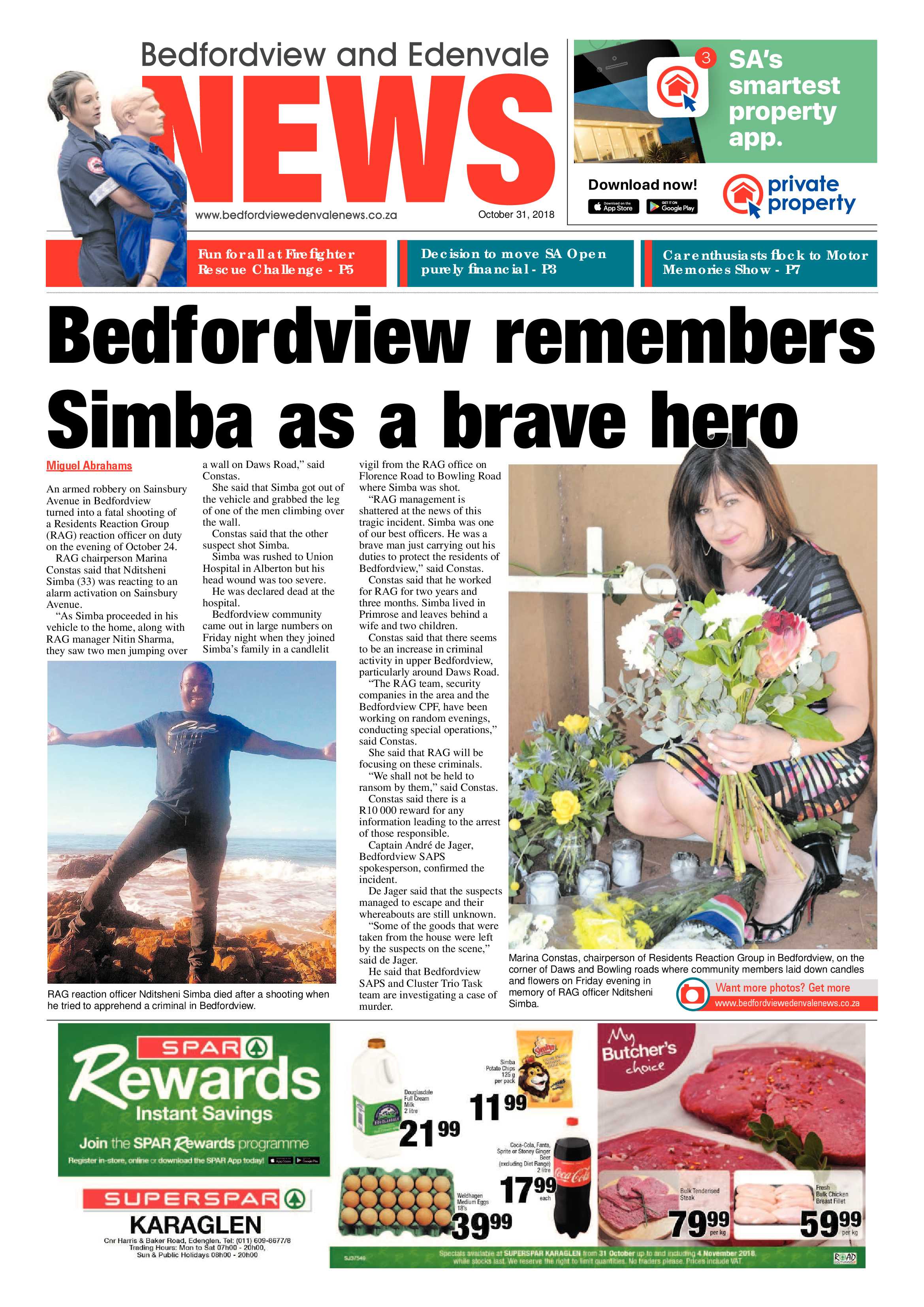 Bedfordvale and Edenvale News 31 October 2018 page 1