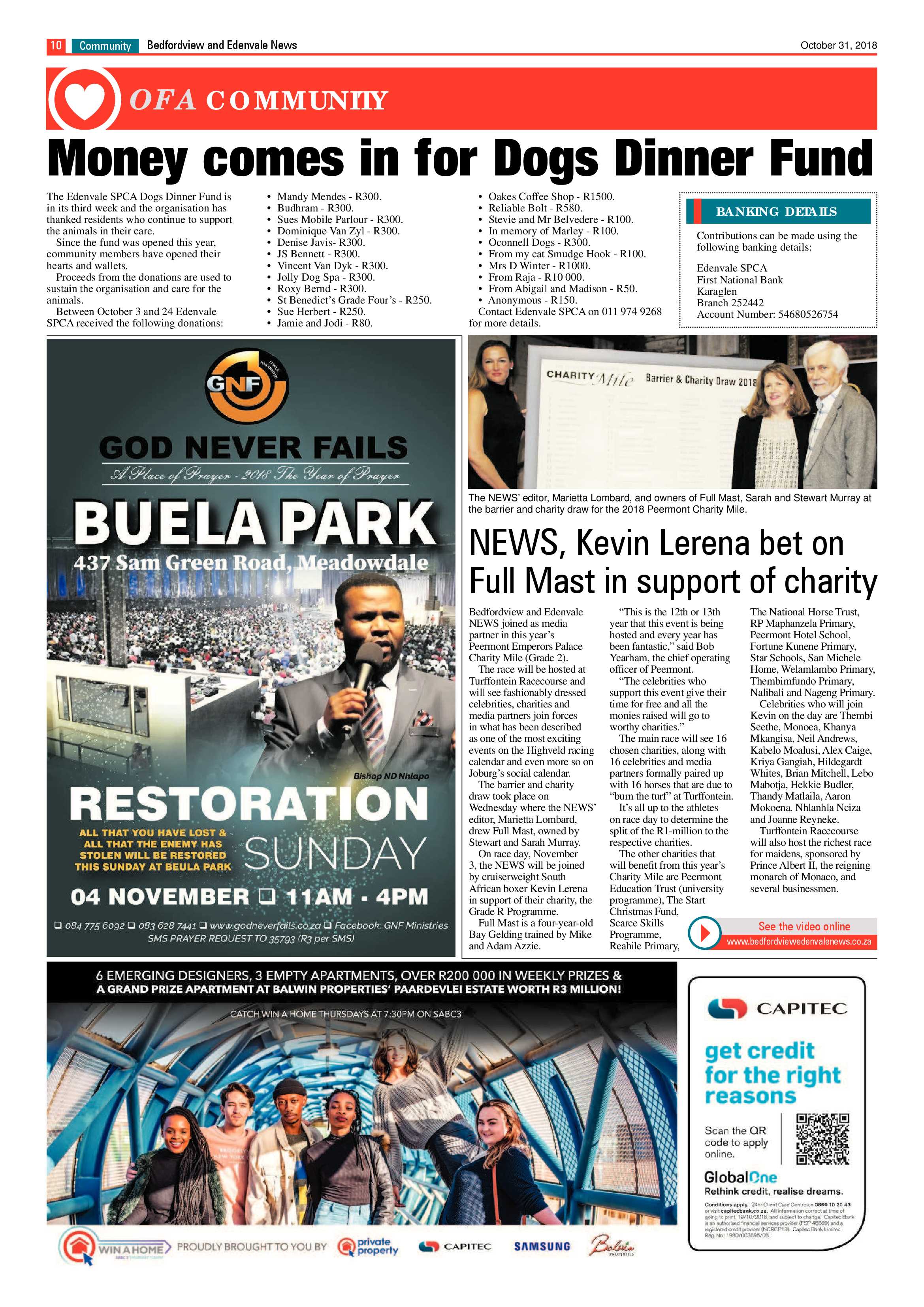 Bedfordvale and Edenvale News 31 October 2018 page 10