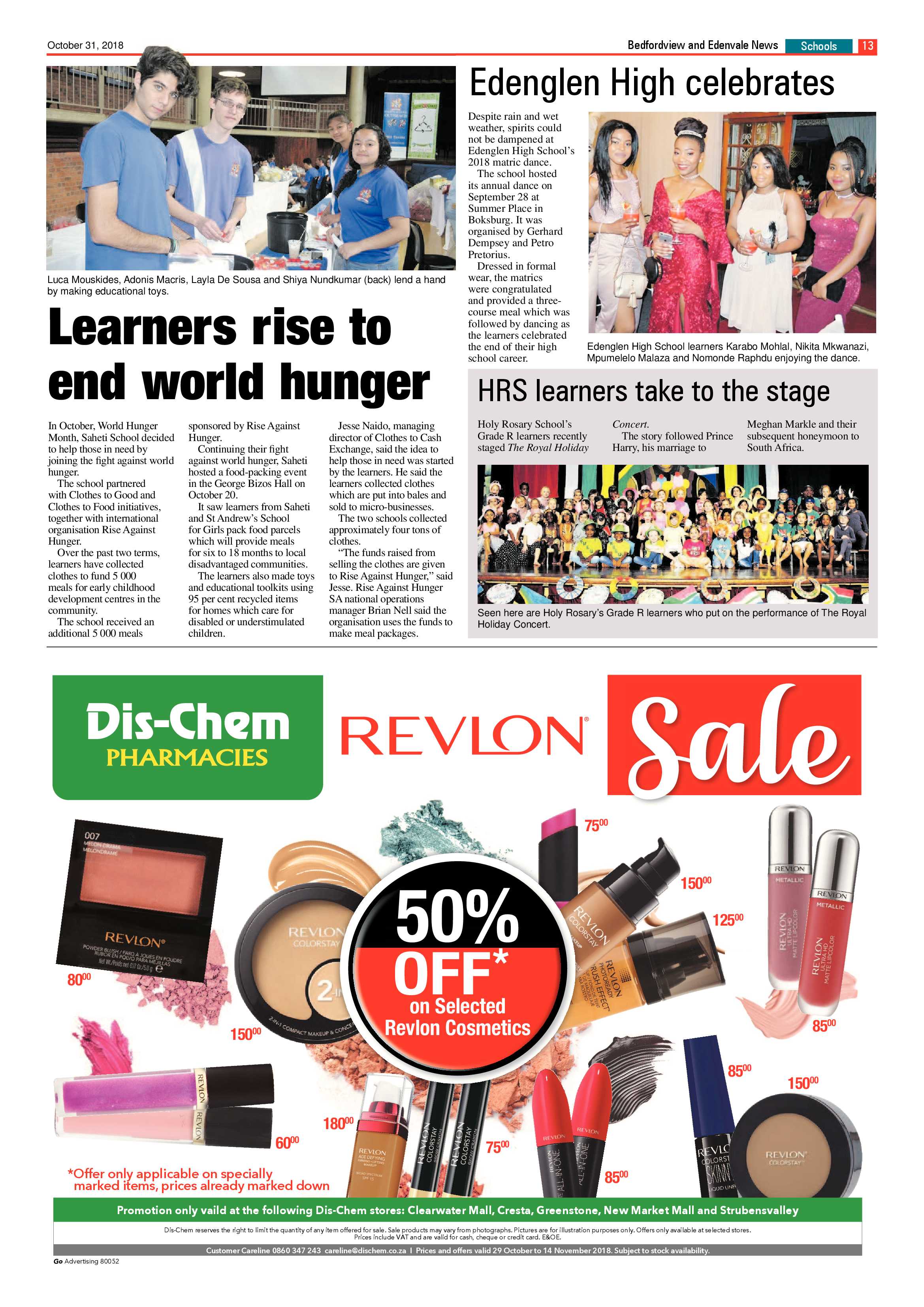 Bedfordvale and Edenvale News 31 October 2018 page 13