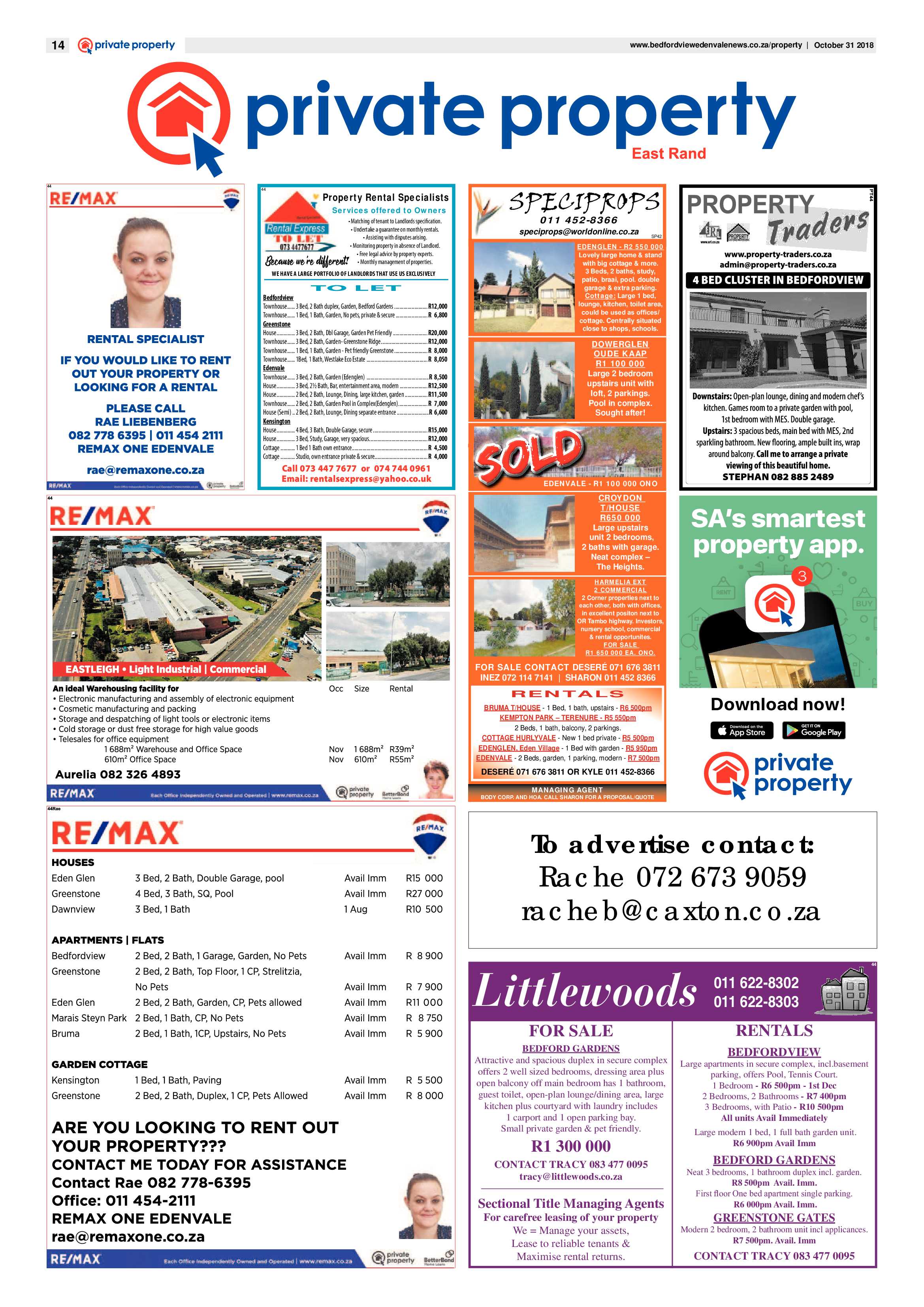 Bedfordvale and Edenvale News 31 October 2018 page 14