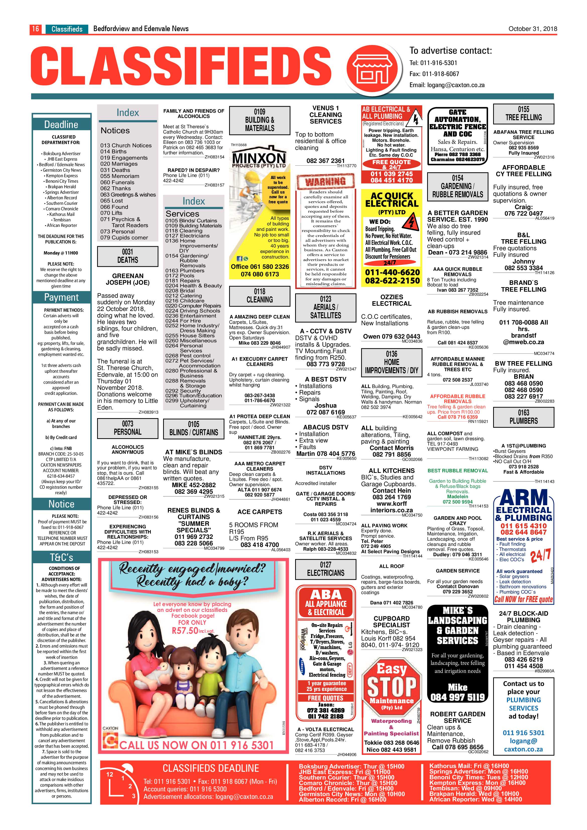 Bedfordvale and Edenvale News 31 October 2018 page 16