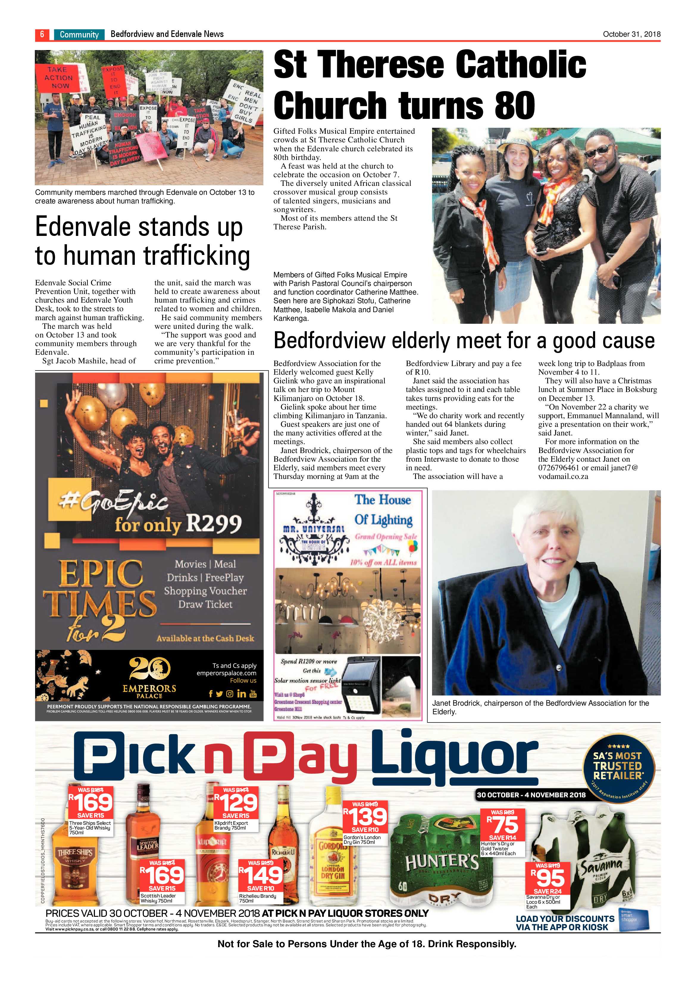 Bedfordvale and Edenvale News 31 October 2018 page 6