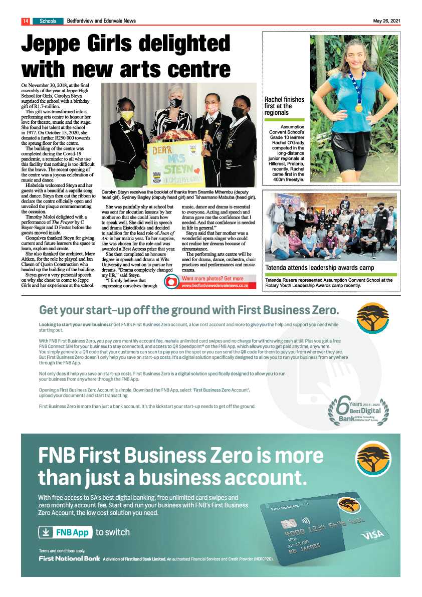 Bedfordview/Edenvale News 26 May 2021 page 14