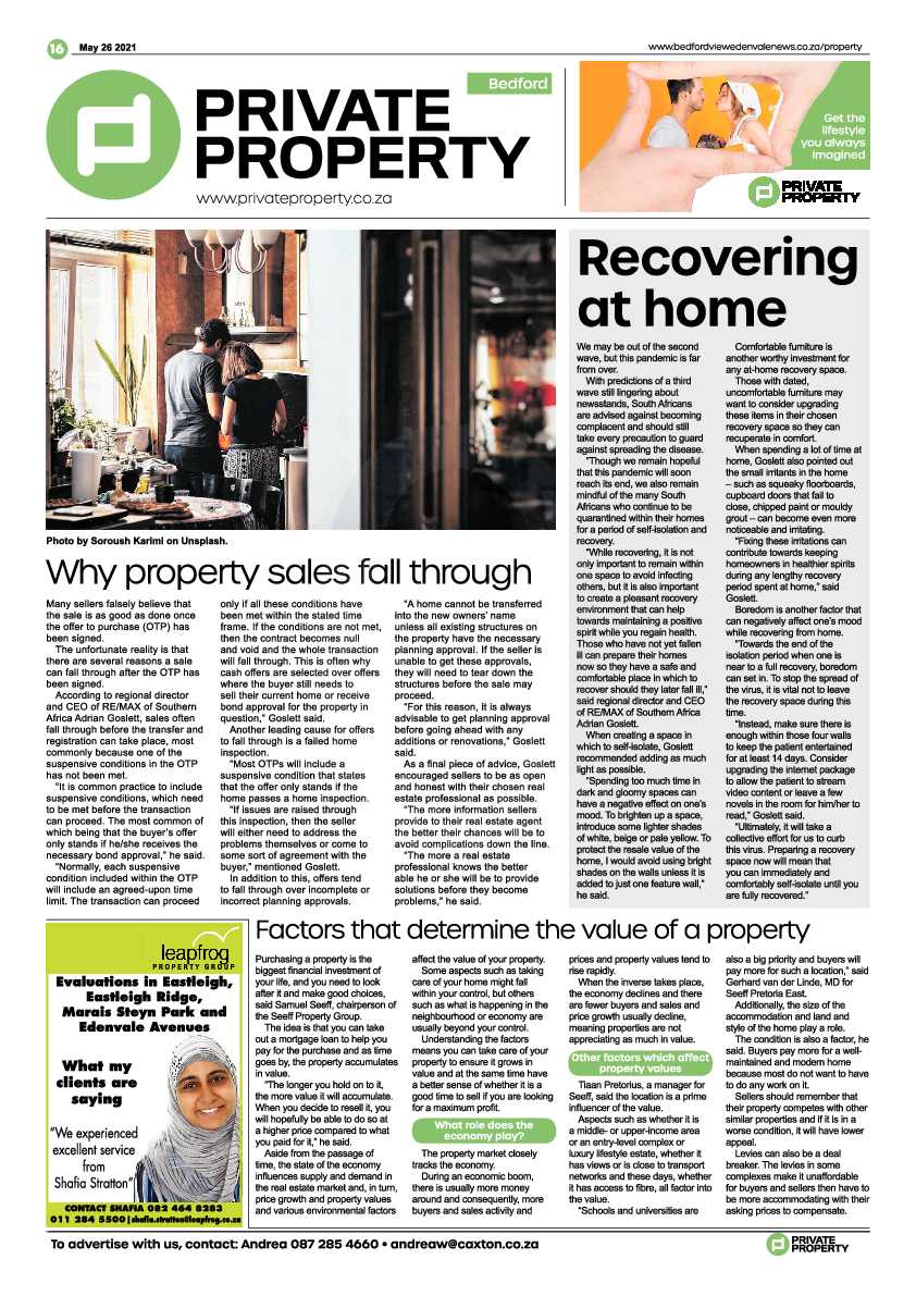 Bedfordview/Edenvale News 26 May 2021 page 16