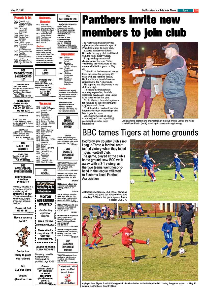 Bedfordview/Edenvale News 26 May 2021 page 19