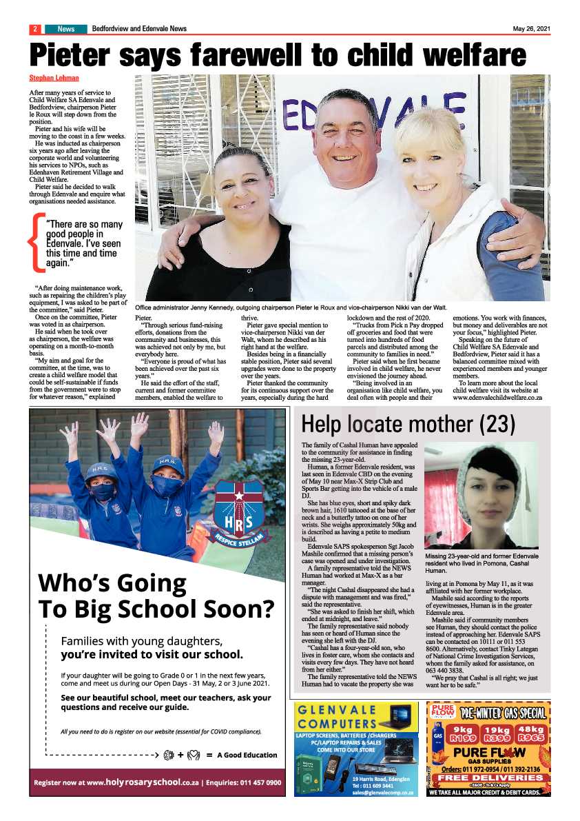 Bedfordview/Edenvale News 26 May 2021 page 2