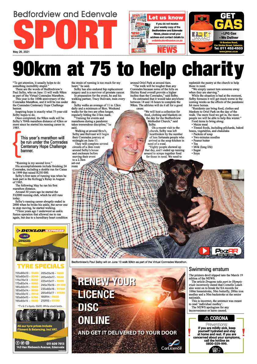 Bedfordview/Edenvale News 26 May 2021 page 20