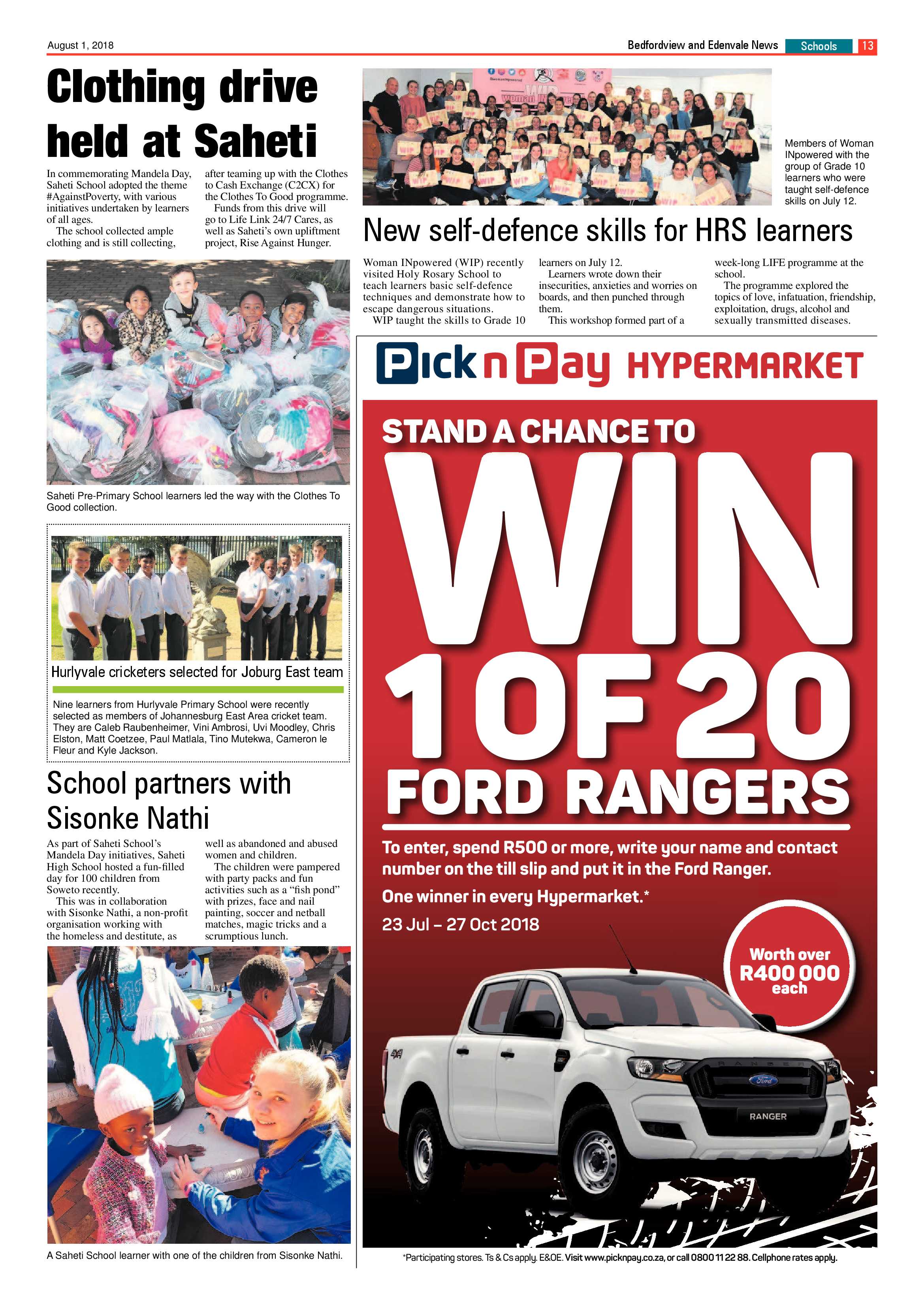 Bedfordview Edenvale News 01 August 2018 page 13