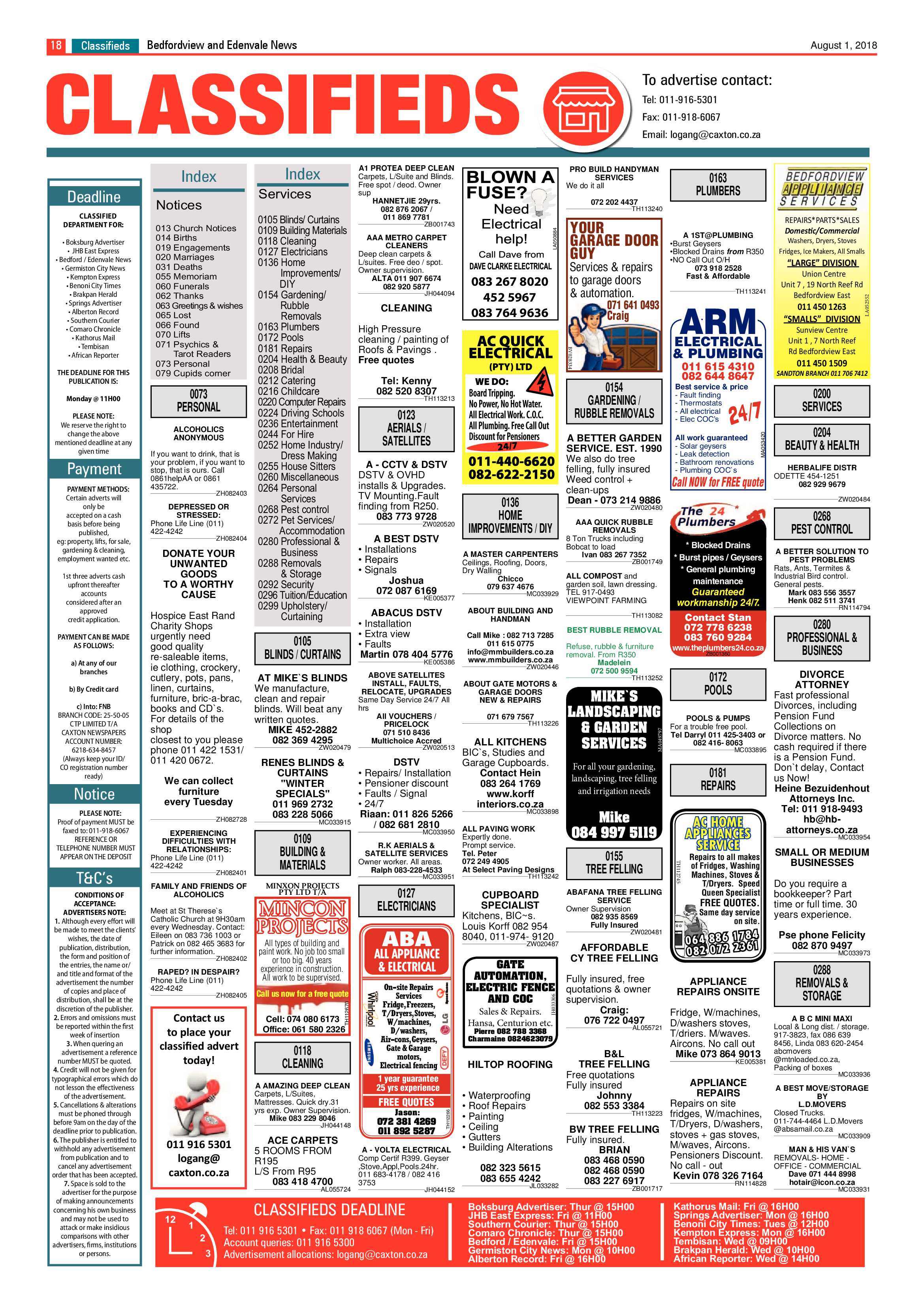 Bedfordview Edenvale News 01 August 2018 page 18
