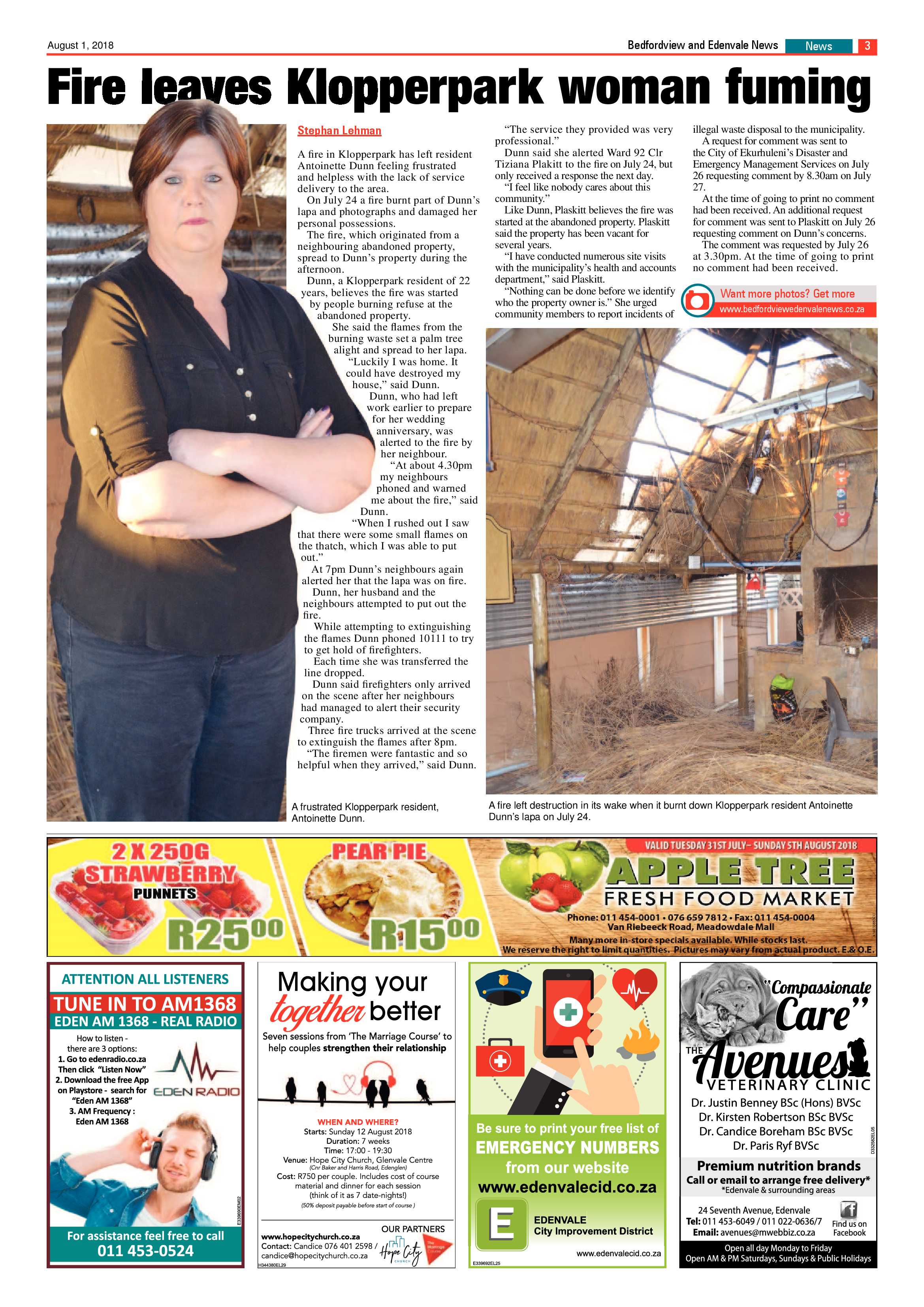 Bedfordview Edenvale News 01 August 2018 page 3