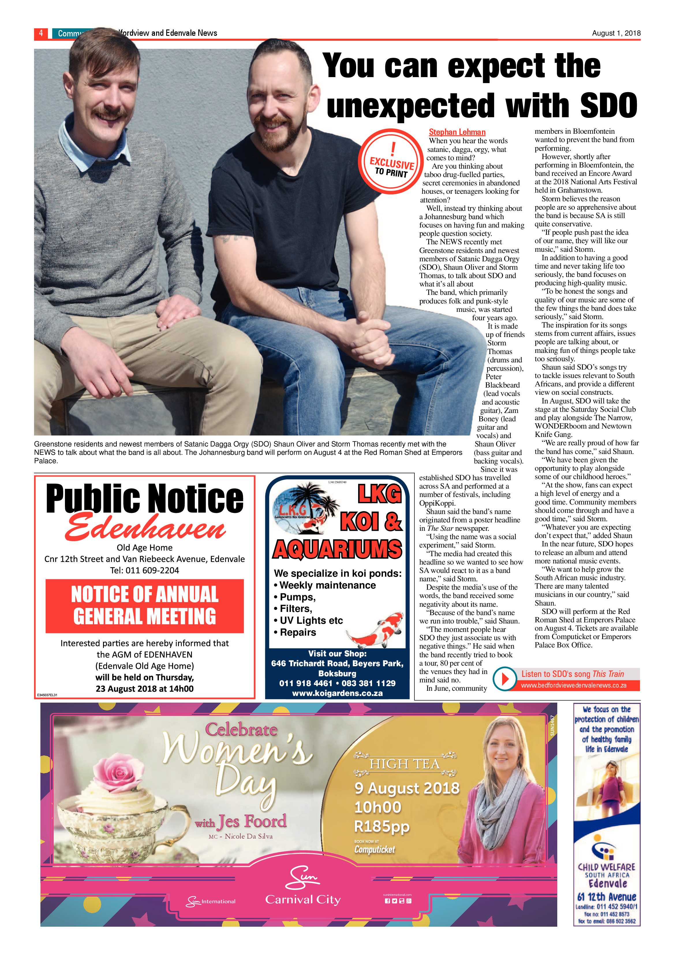 Bedfordview Edenvale News 01 August 2018 page 4