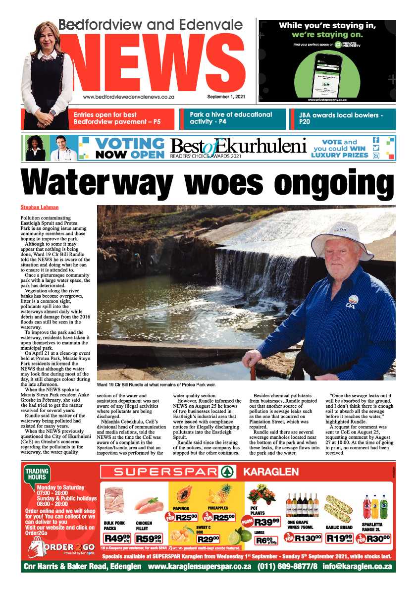 Bedfordview Edenvale News 01 September 2021 page 1