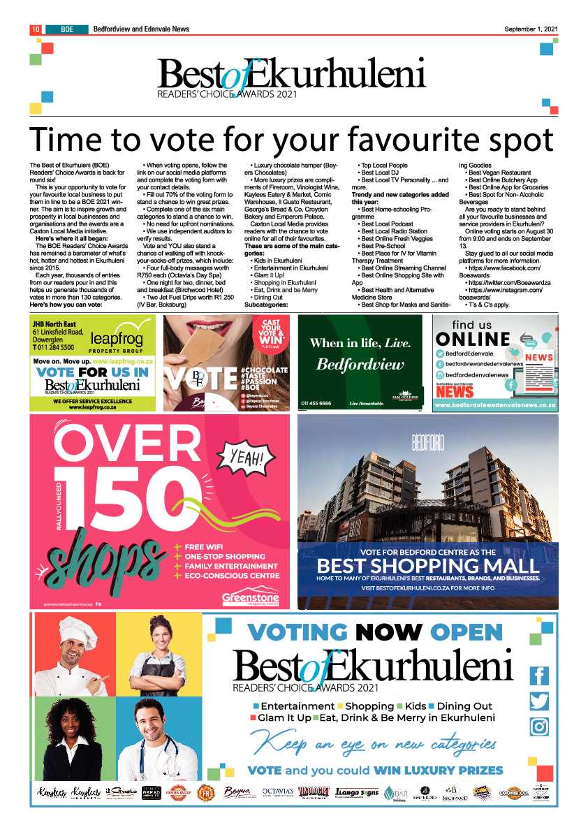 Bedfordview Edenvale News 01 September 2021 page 10
