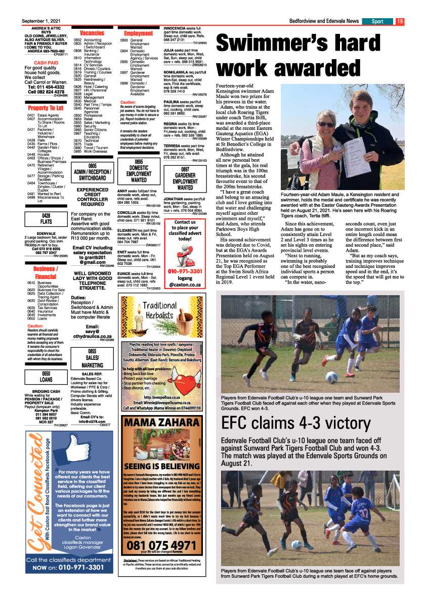 Bedfordview Edenvale News 01 September 2021 page 19