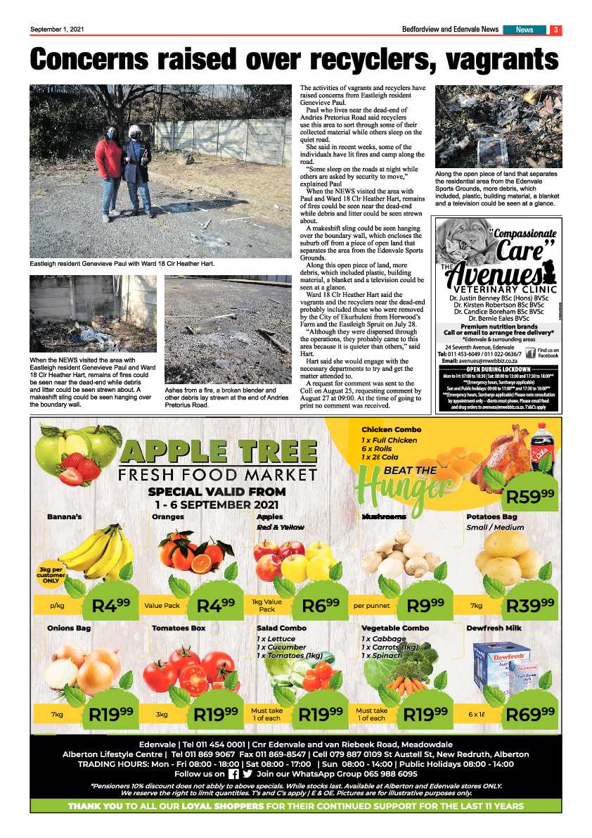 Bedfordview Edenvale News 01 September 2021 page 3