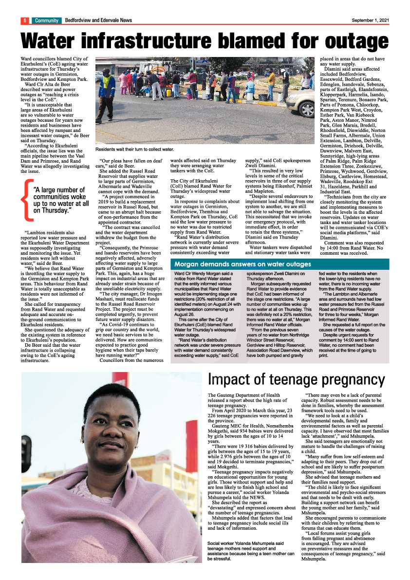 Bedfordview Edenvale News 01 September 2021 page 6