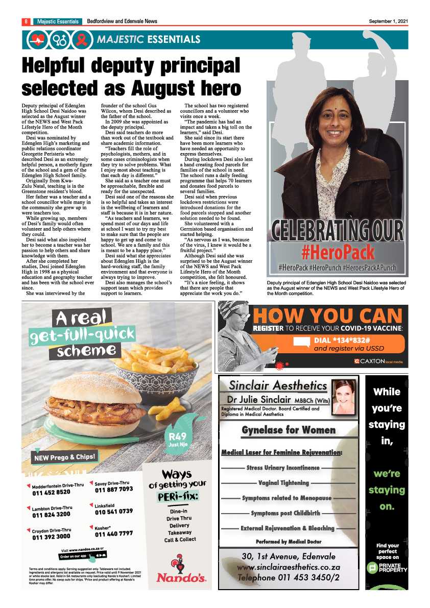 Bedfordview Edenvale News 01 September 2021 page 8
