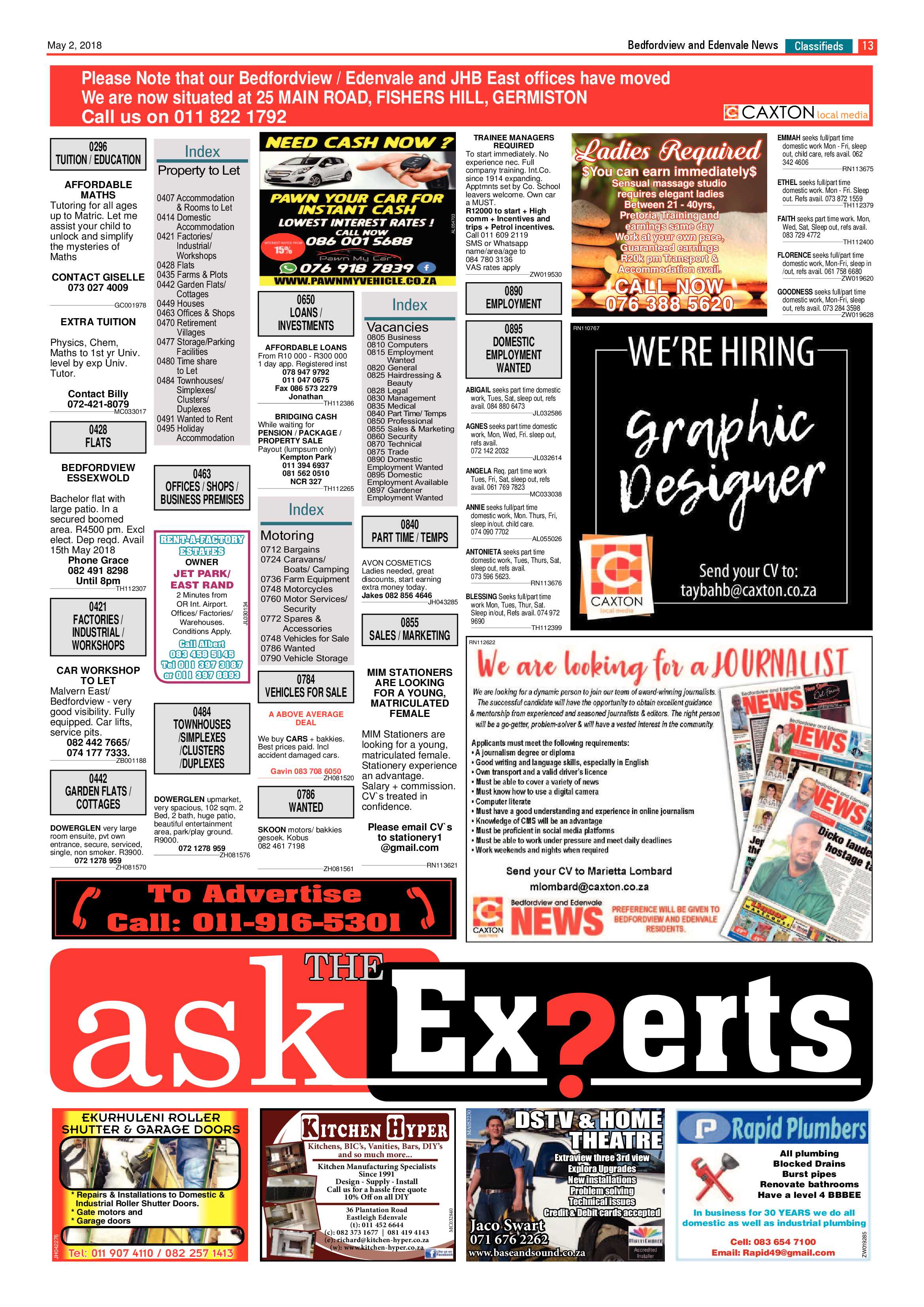 Bedfordview Edenvale News 02 May 2018 page 13