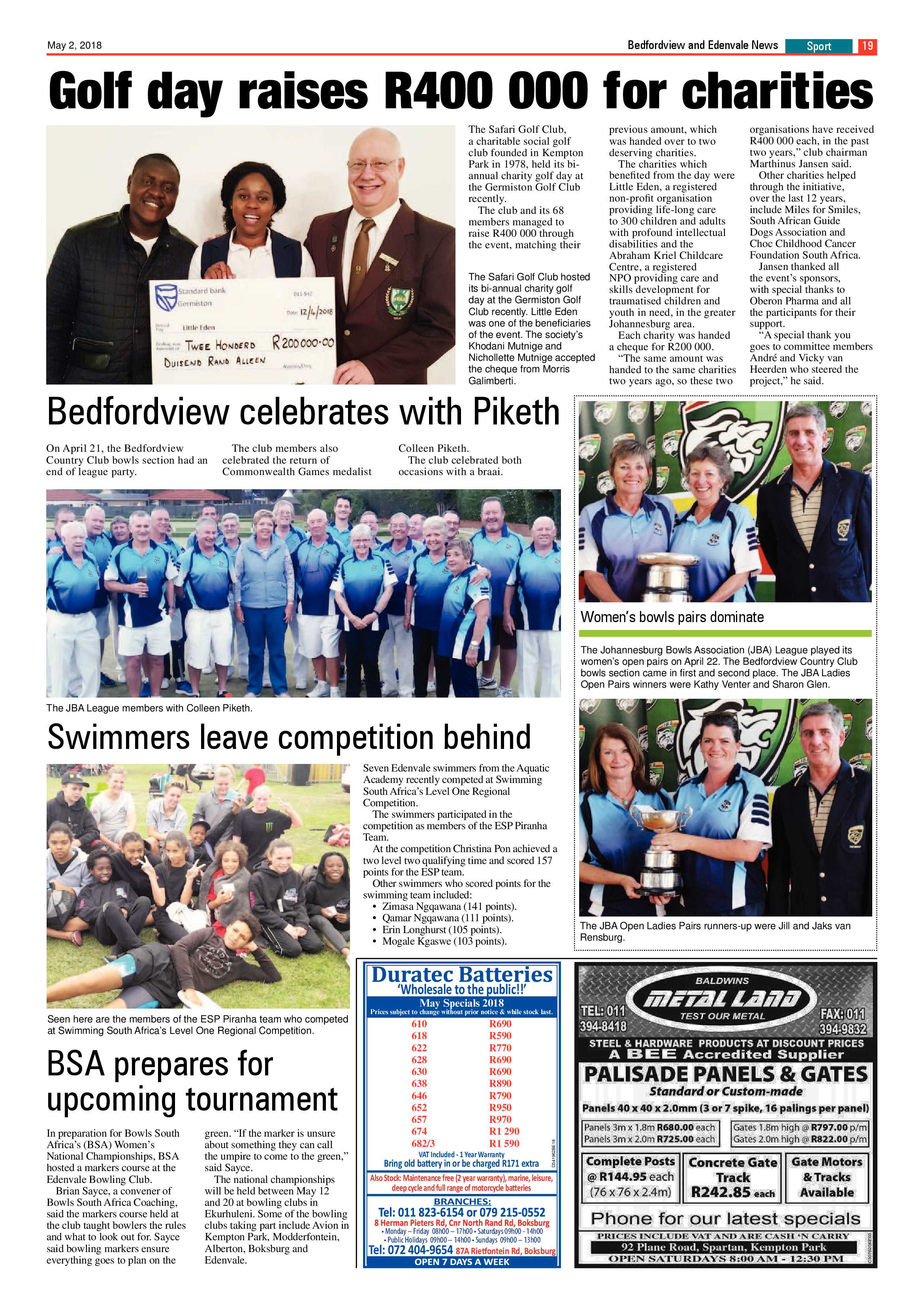 Bedfordview Edenvale News 02 May 2018 page 19