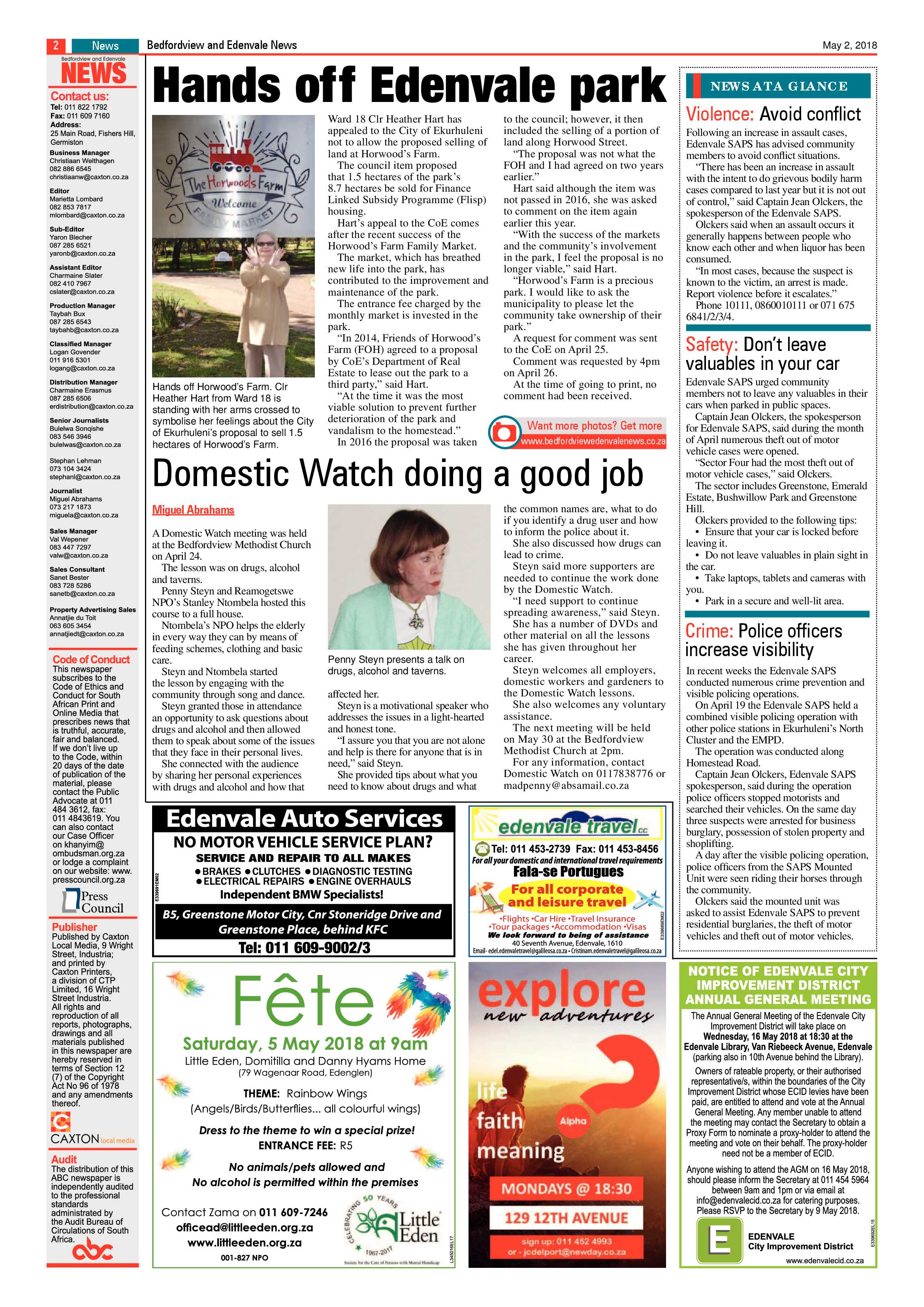 Bedfordview Edenvale News 02 May 2018 page 2