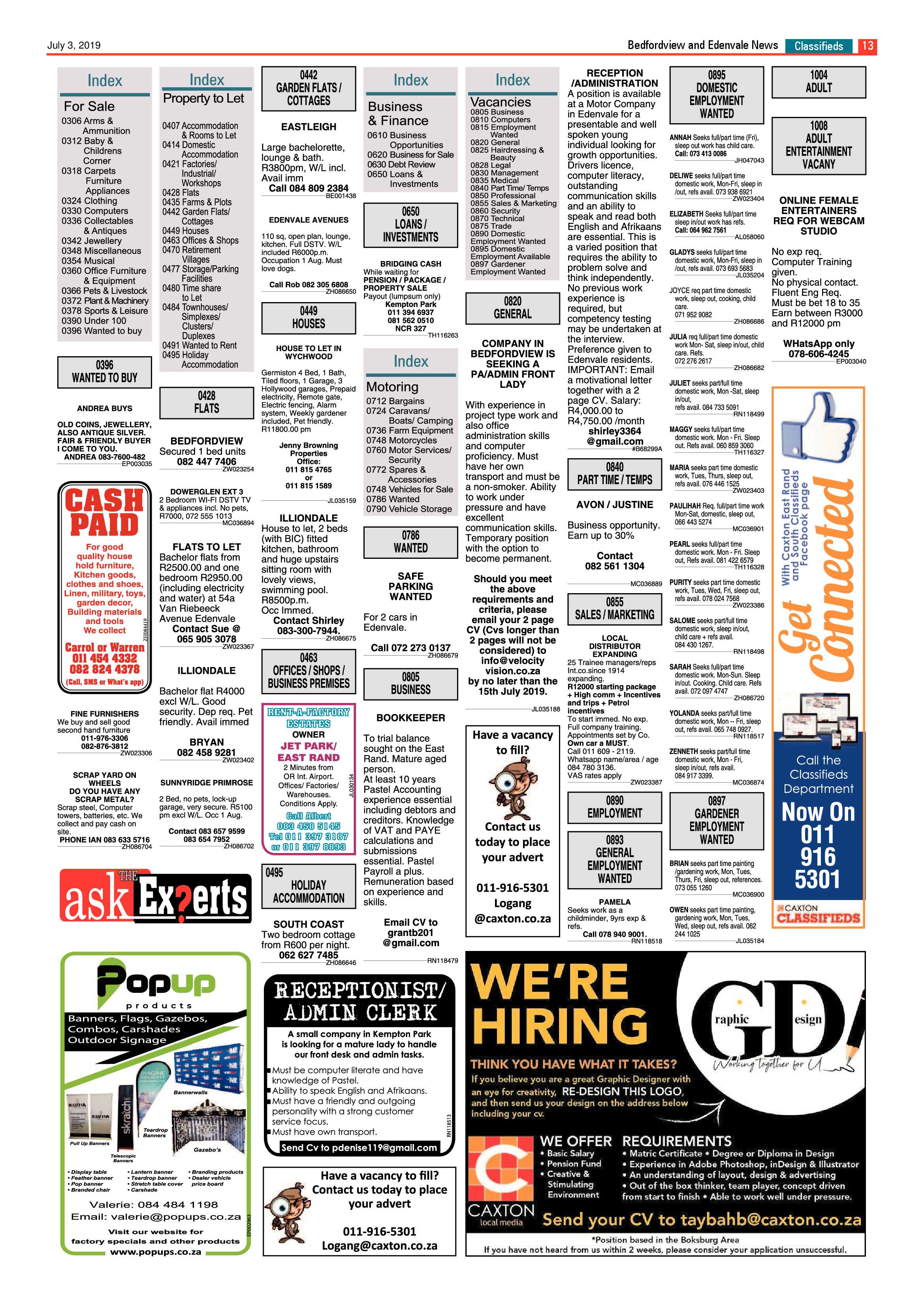 Bedfordview Edenvale News 03 July 2019 page 13