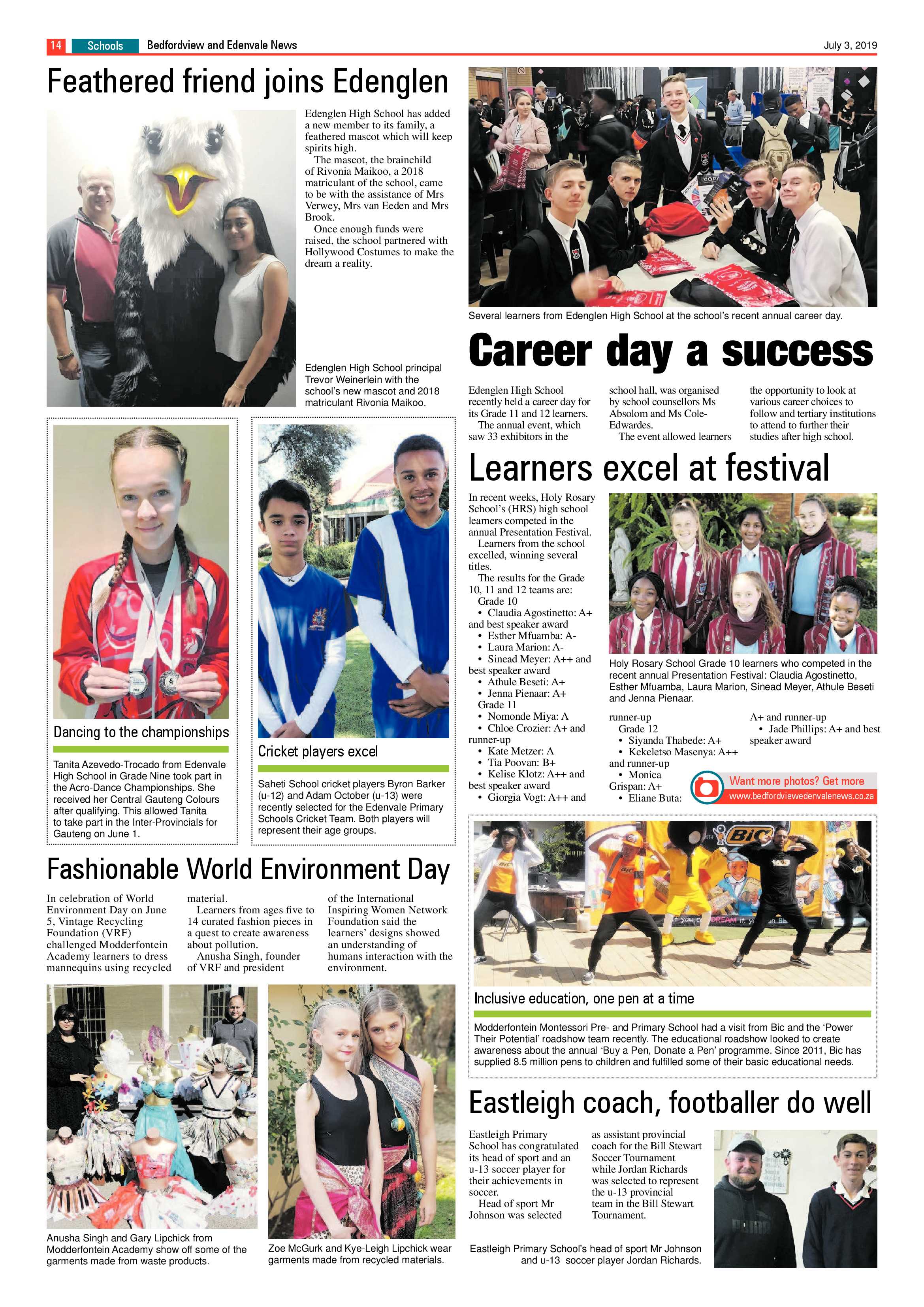 Bedfordview Edenvale News 03 July 2019 page 14