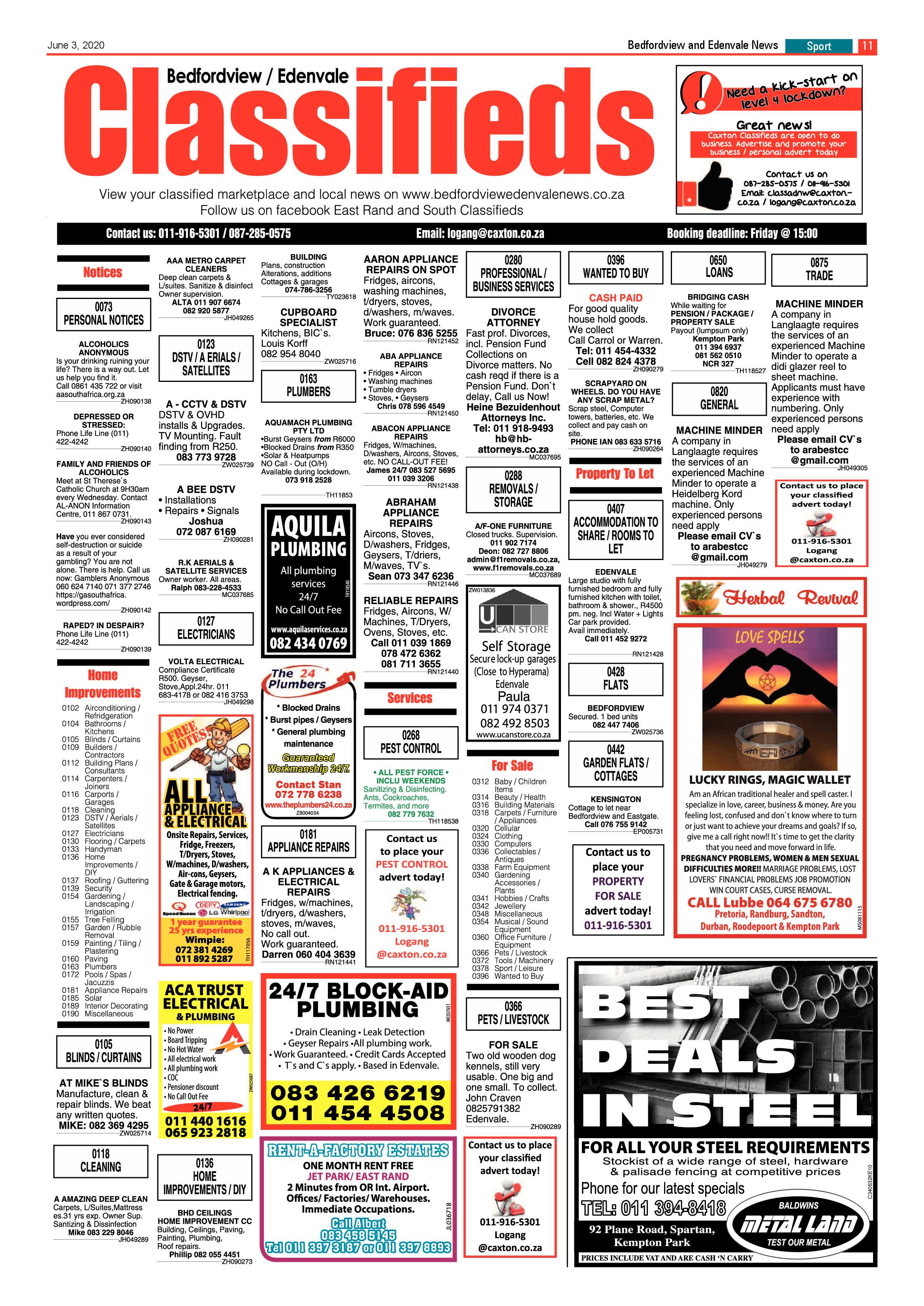 Bedfordview Edenvale News 03 June 2020 page 11