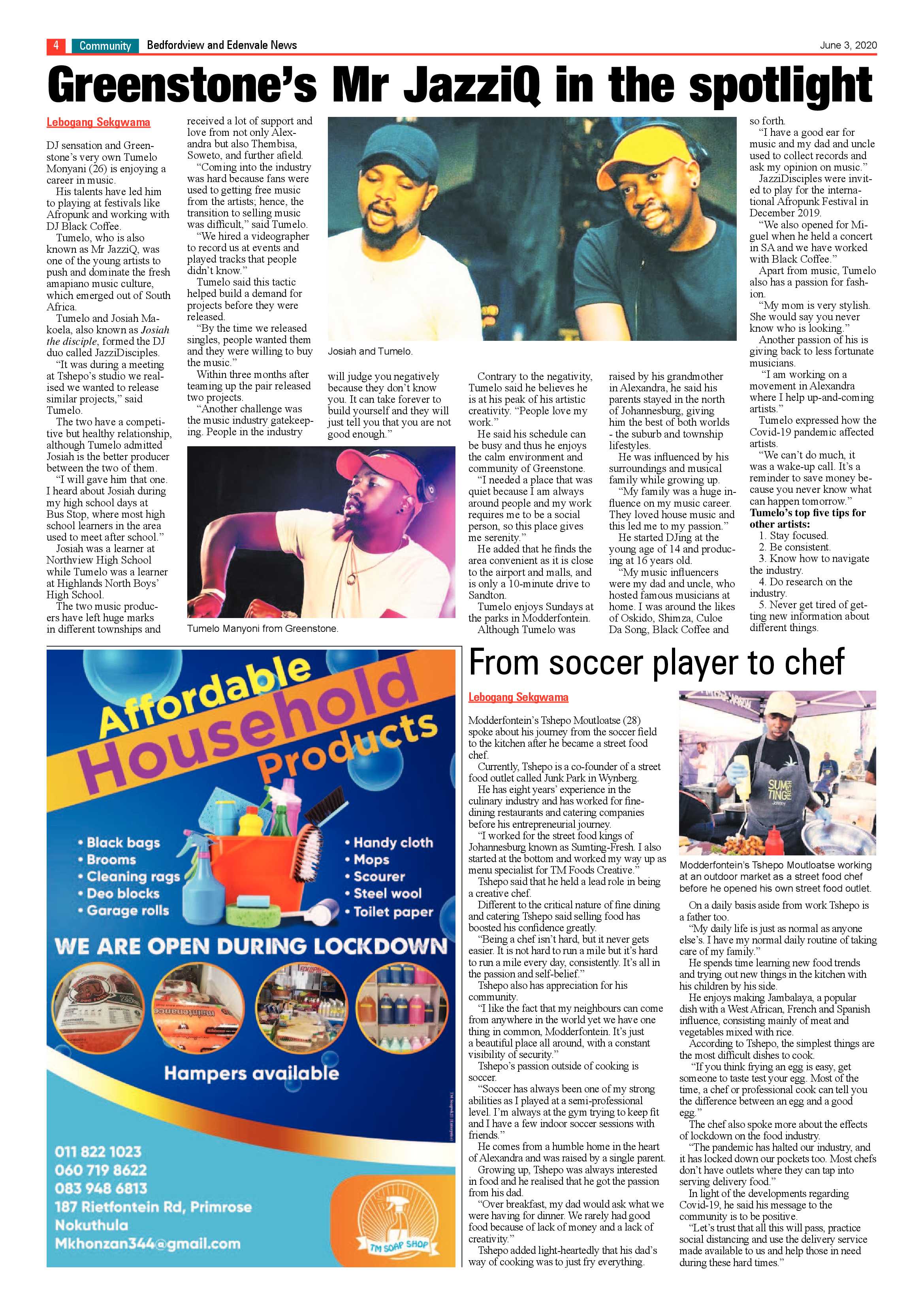 Bedfordview Edenvale News 03 June 2020 page 4