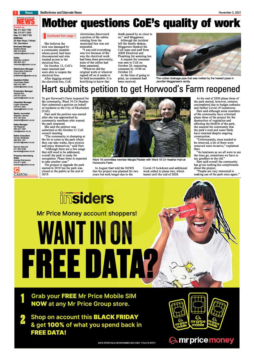 Bedfordview Edenvale News 03 November 2021 page 2