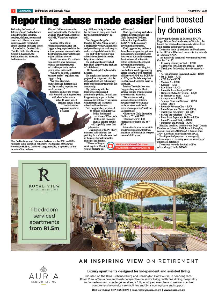 Bedfordview Edenvale News 03 November 2021 page 4