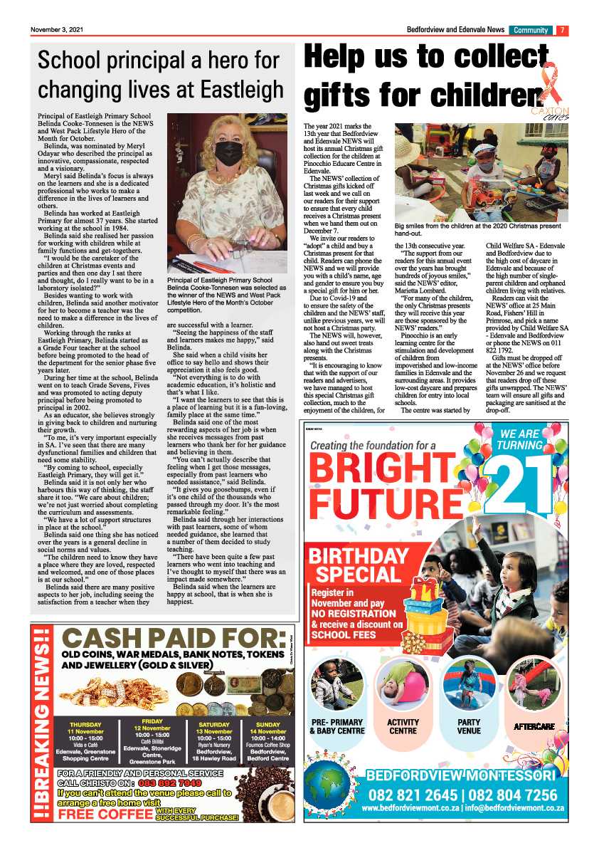 Bedfordview Edenvale News 03 November 2021 page 7