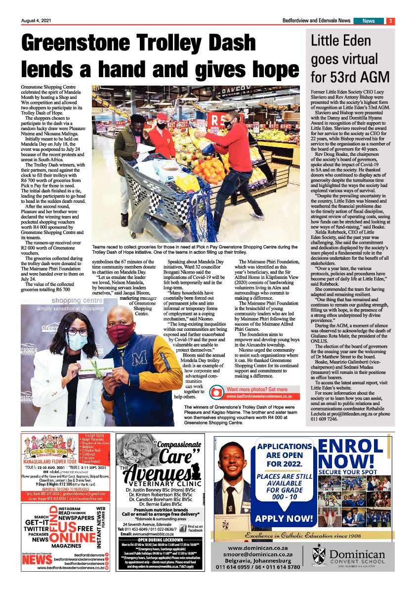 Bedfordview Edenvale News 04 August 2021 page 3