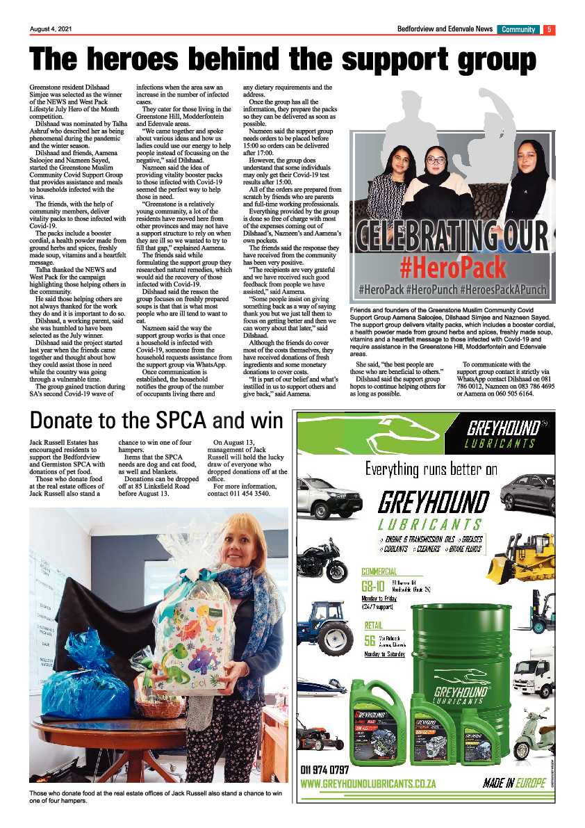 Bedfordview Edenvale News 04 August 2021 page 5